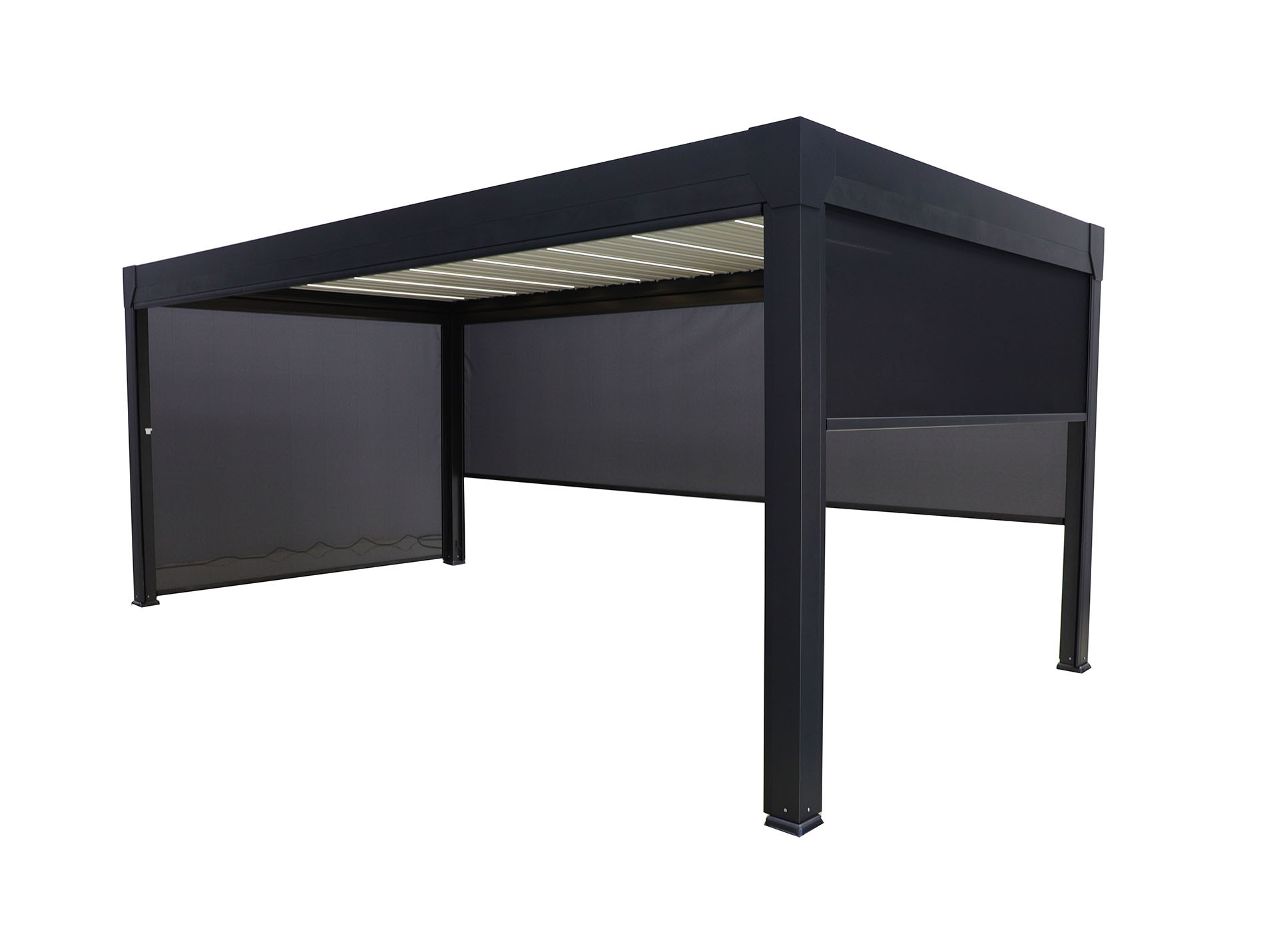 Rideau motorisé pergola GREEN OUTSIDE 6m noir