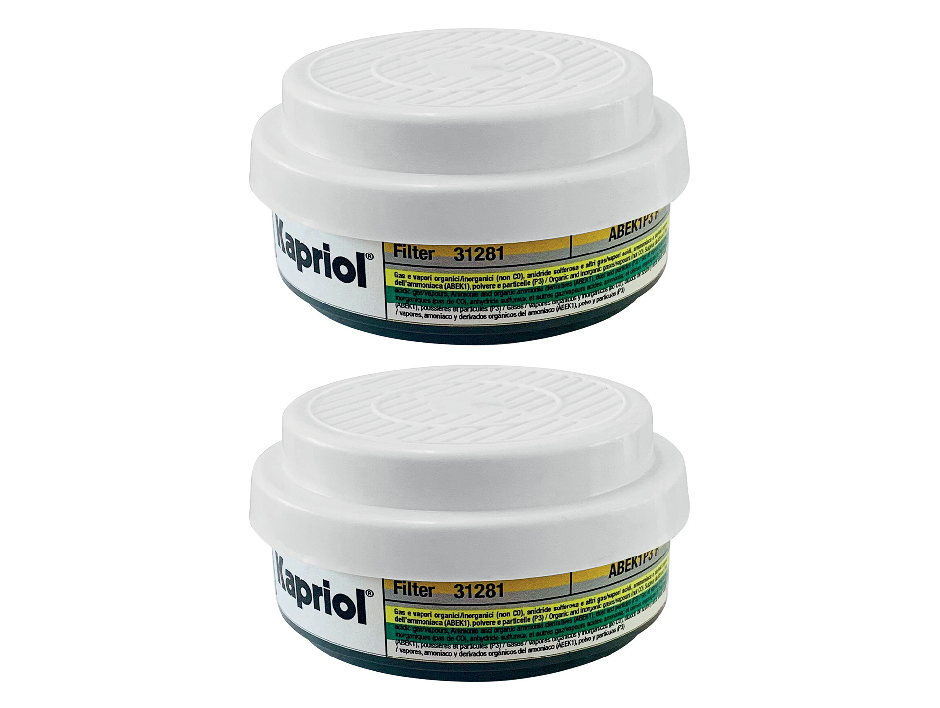 Filtres KAPRIOL ABEK1P3 R pour demi-masque x2