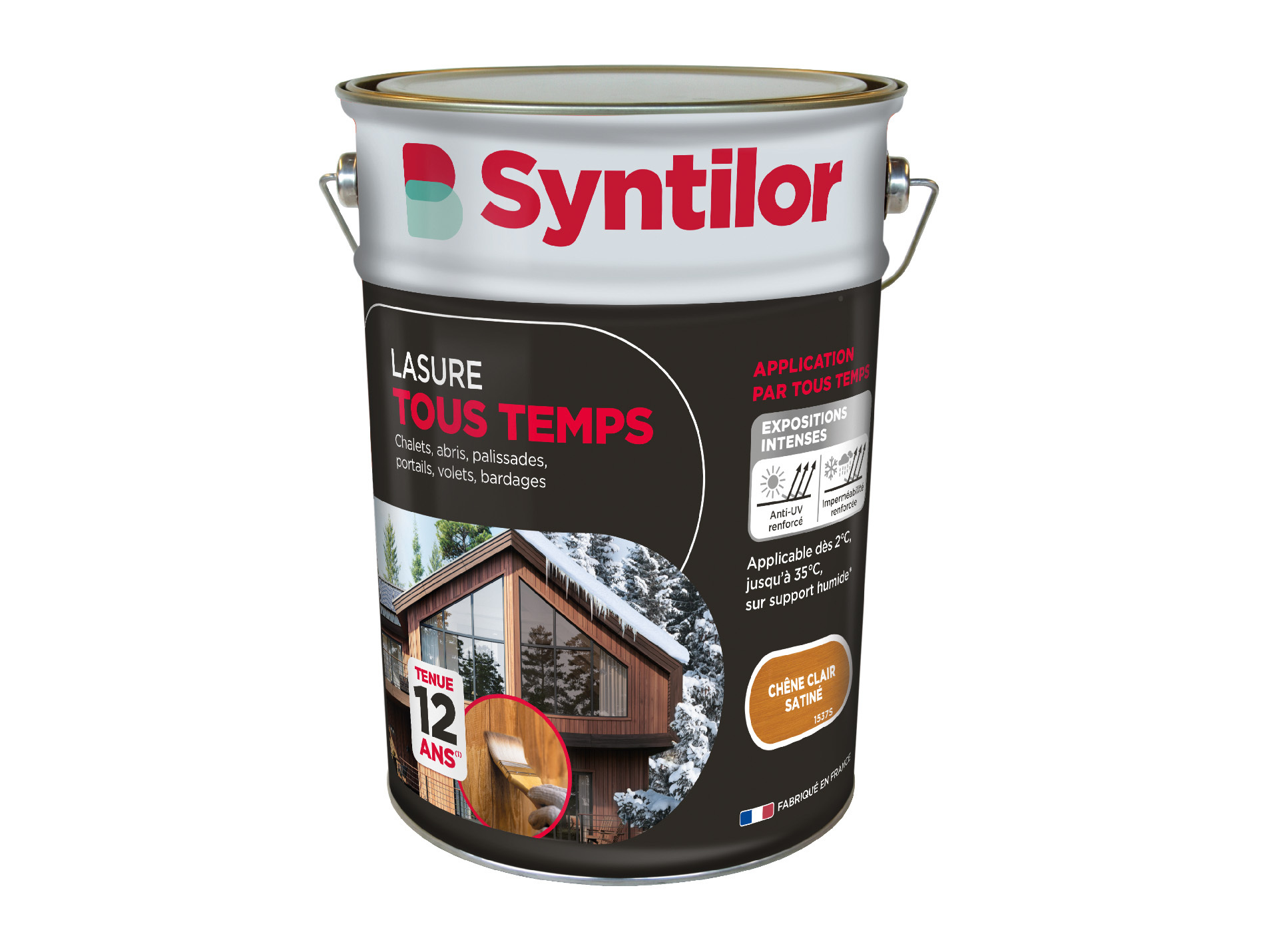 Lasure bois tout temps SYNTILOR chêne clair 5L