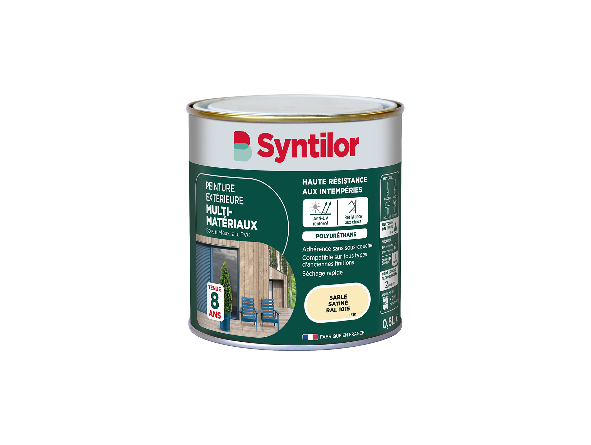 Peinture extérieure multi-matériaux SYNTILOR Sable 500ml