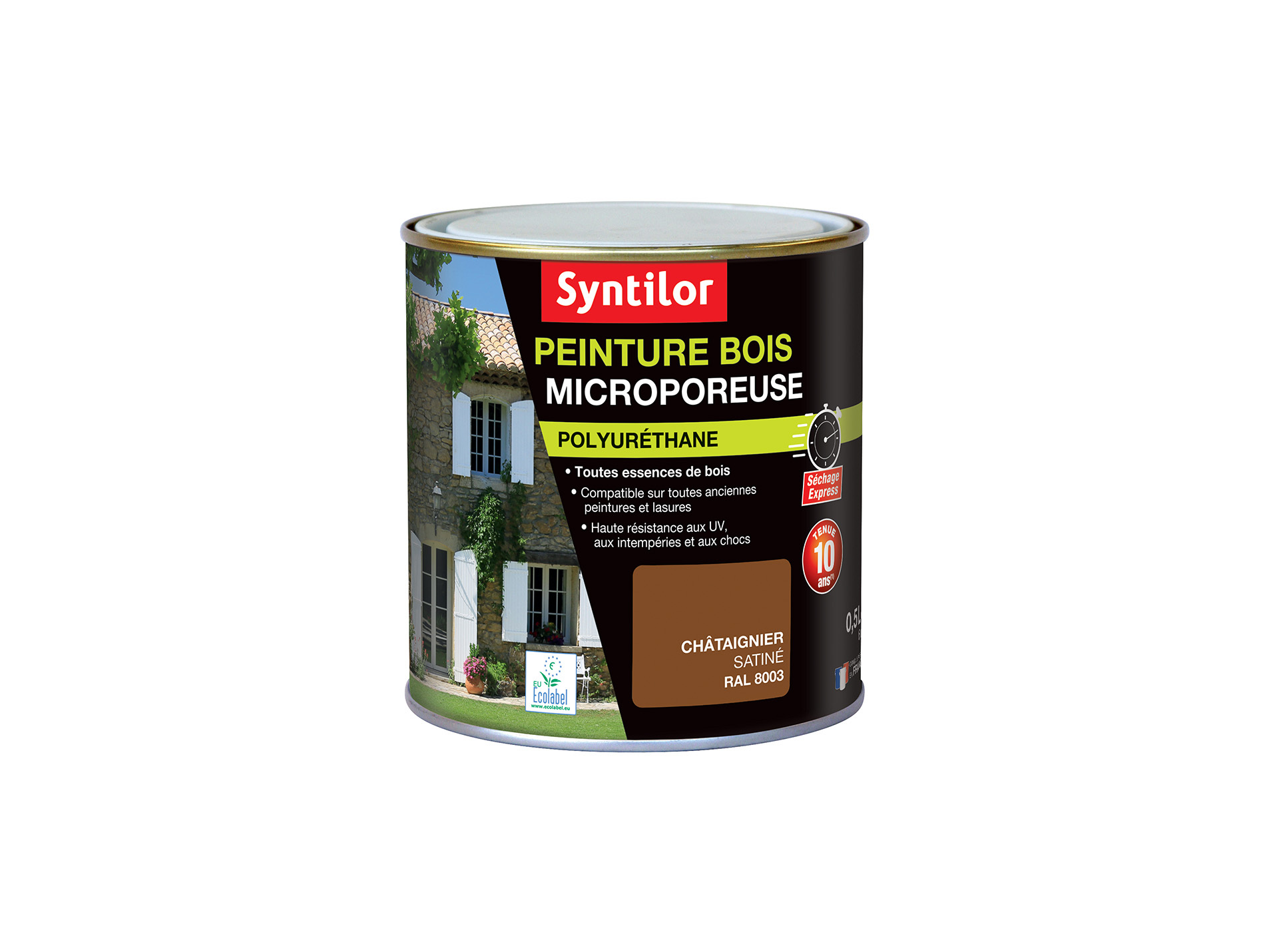 Peinture bois microporeuse SYNTILOR Châtaignier mat 500ml