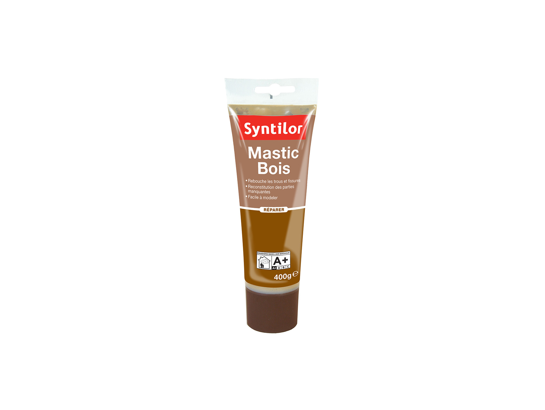 Mastic pour bois avec teinte bois foncé SYNTILOR 400g