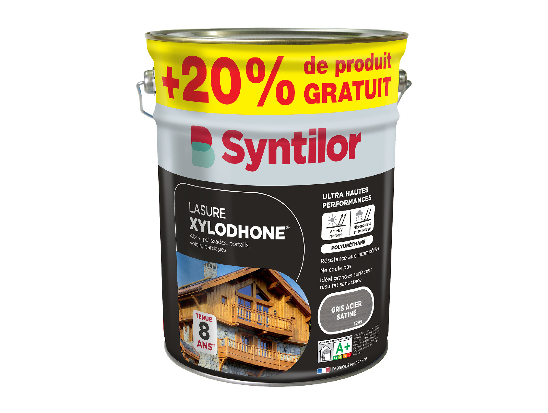 Lasure SYNTILOR Xylodhone Gris acier 5L + 20% OFFERT