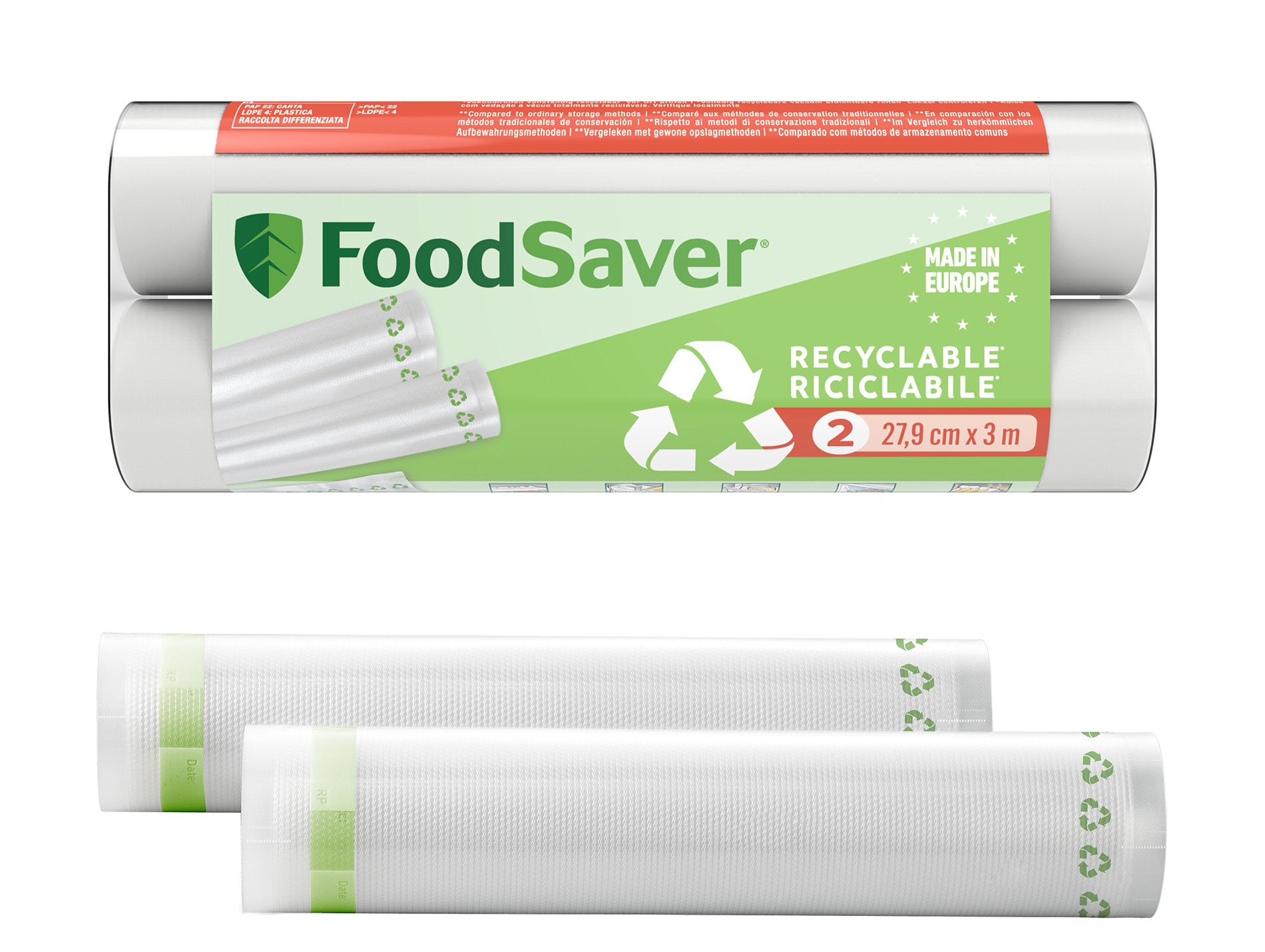 Rouleaux recyclables  x2 FOODSAVER 28x3m