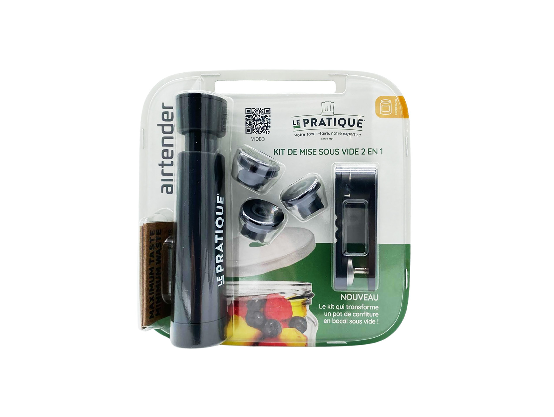 Kit de mise sous vide 2en1 LE PRATIQUE x AIRTENDER