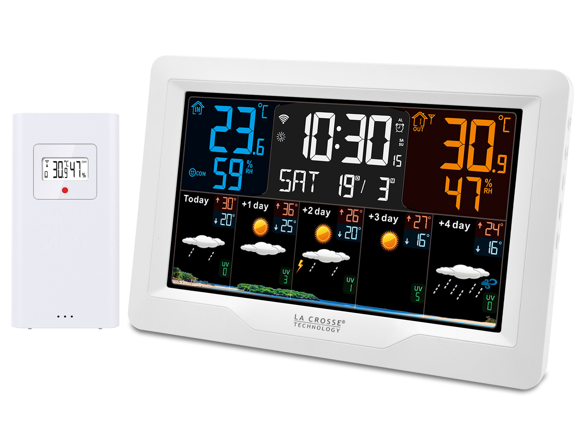 Station-météo J+4 LA CROSSE TECHNOLOGIE avec connexion wifi