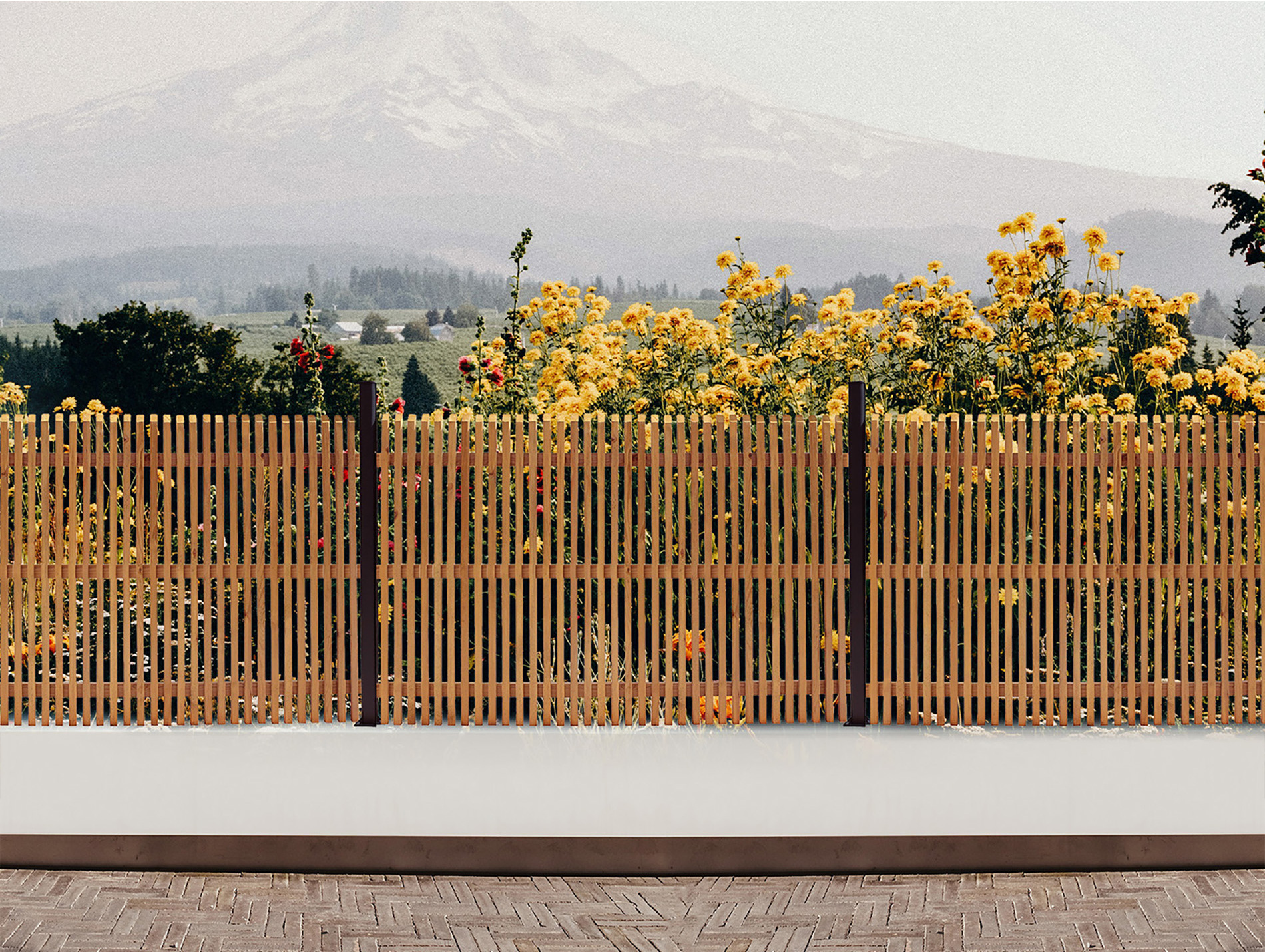 Panneau claustra shadow DEBARGE l.177xH.120cm Ep.56mm vert