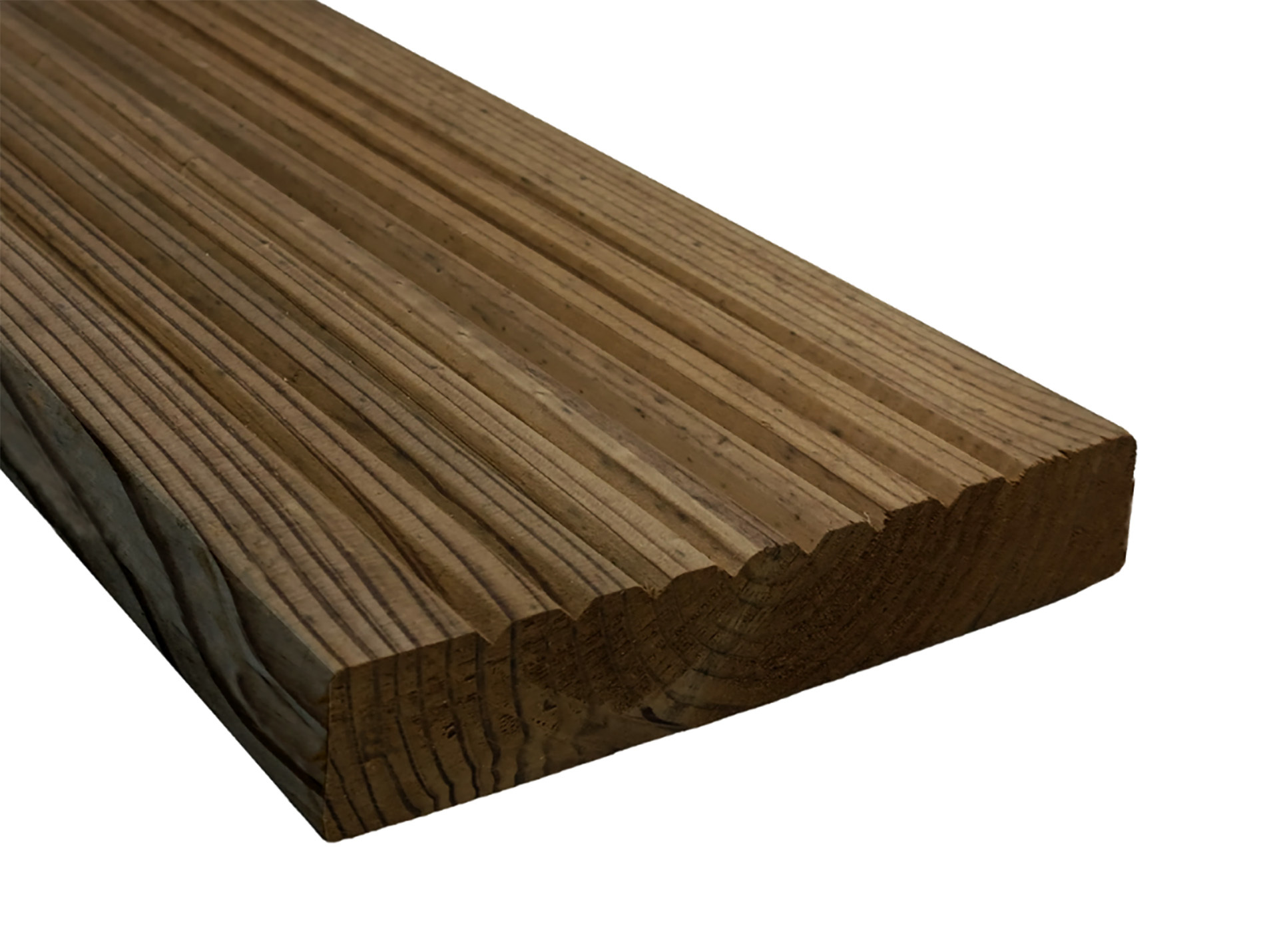 Lame de terrasse bois pin 34x145mm L.240cm classe 4 vert