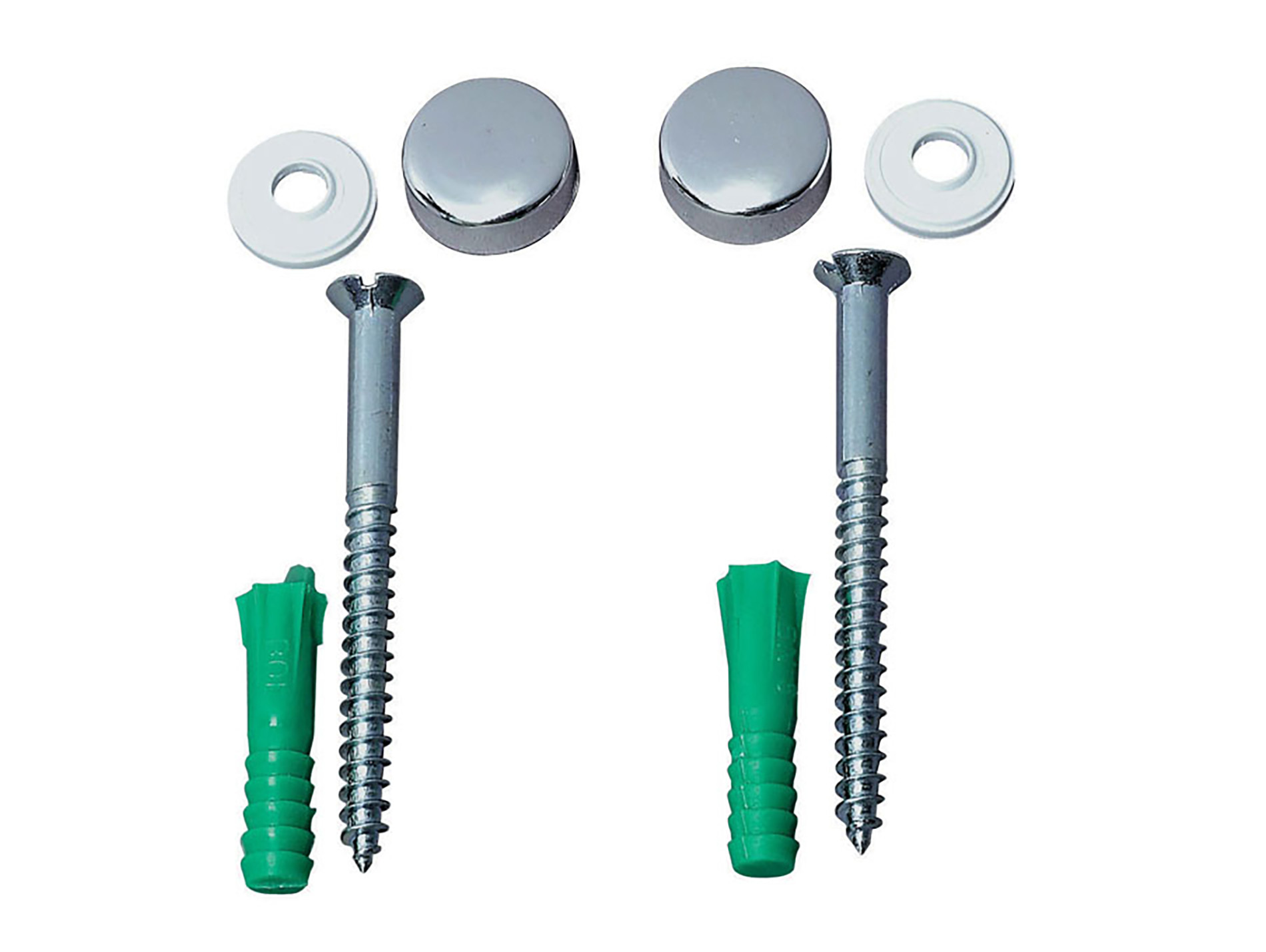 Jeu de vis métal M10 pour cuvette ou bidet WIRQUIN