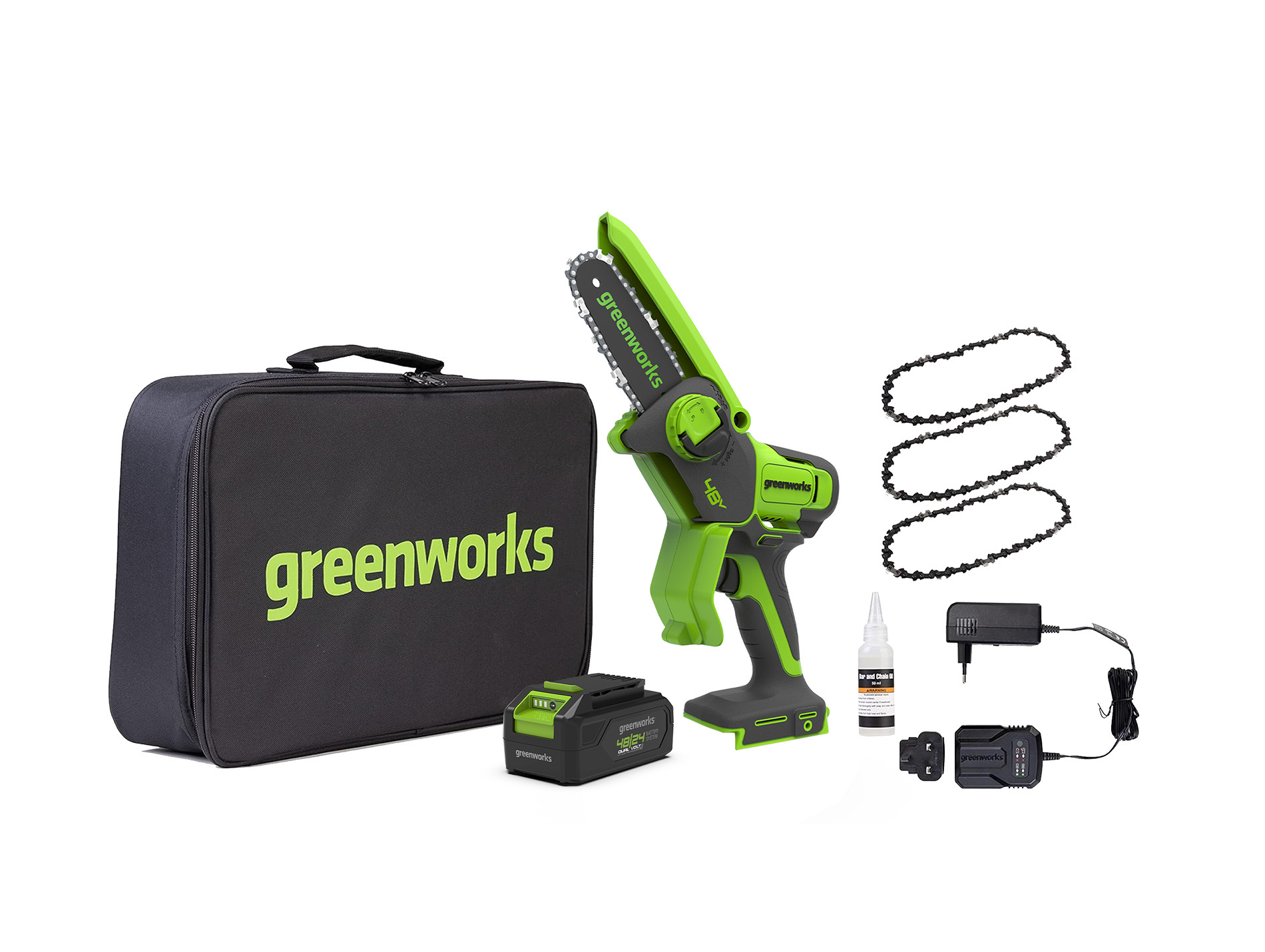 Scie de jardin 10cm GREENWORKS 48V B + C