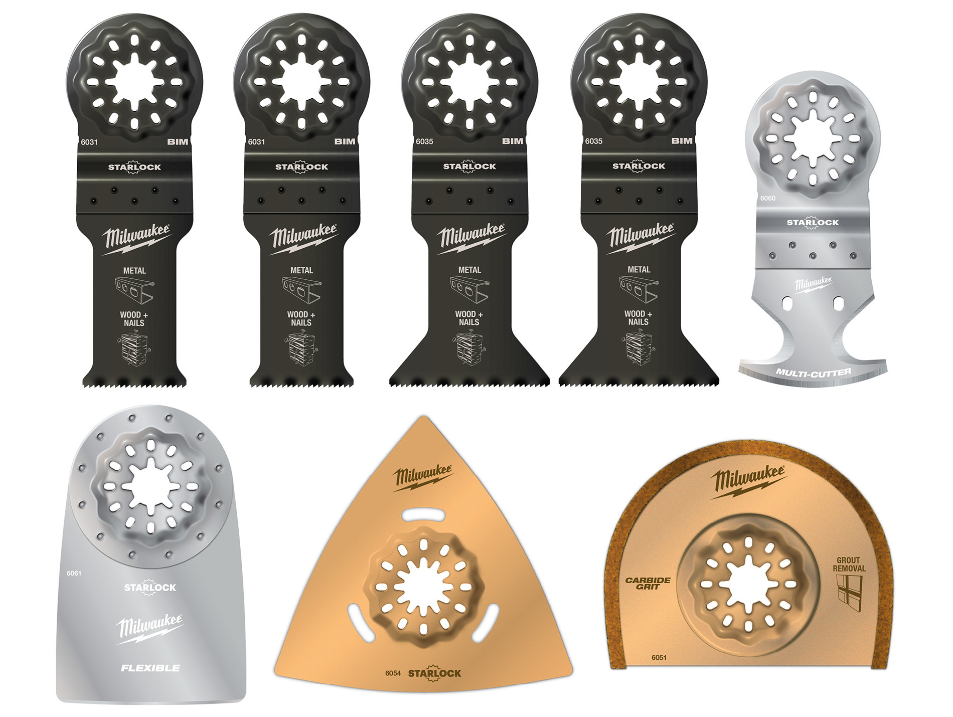 Set de 8 lames multi tools rénovation MILWAUKEE