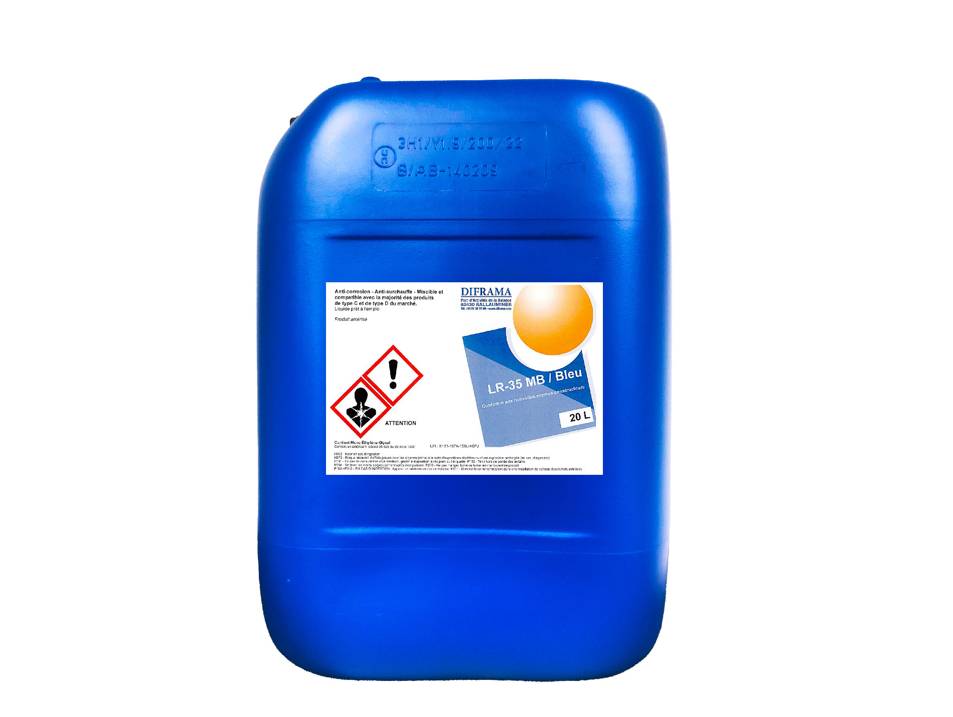 Liquide de refroidissement DIFRAMA -35°C 20L bleu