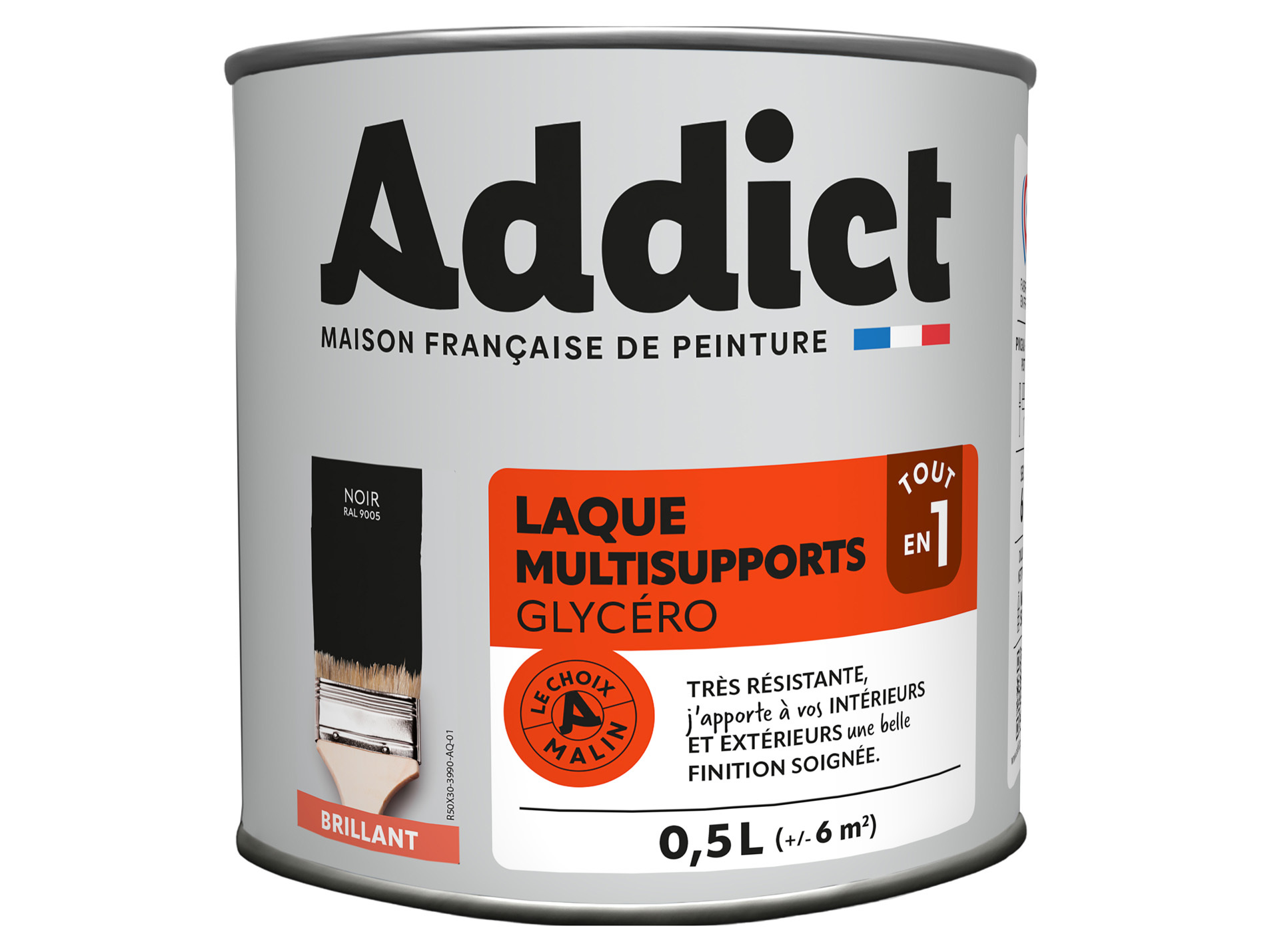 Peinture ADDICT pièces humides noir 0.5L