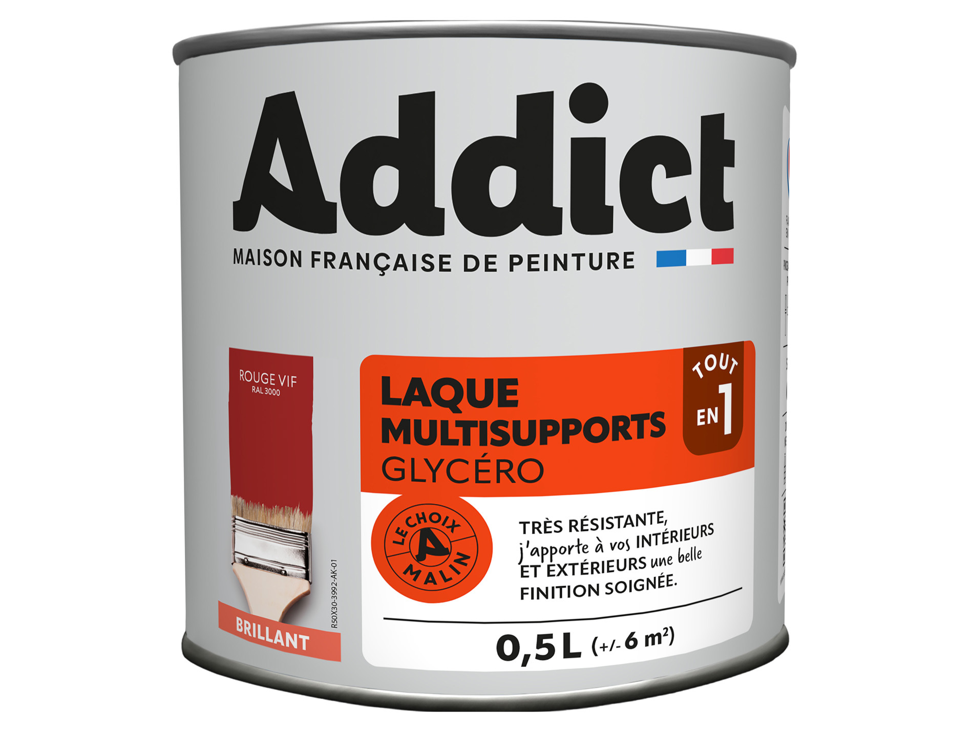 Peinture ADDICT pièces humides rouge vif 0.5L