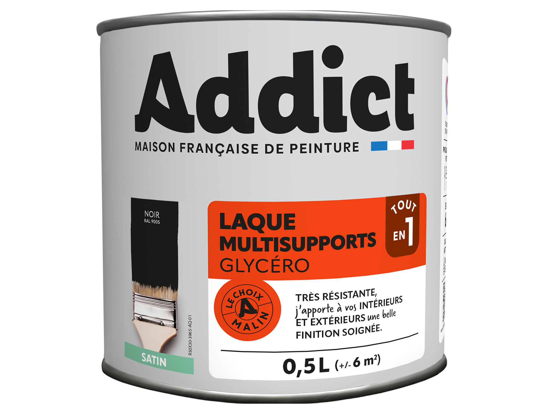 Peinture ADDICT pièces humides noir 0.5L