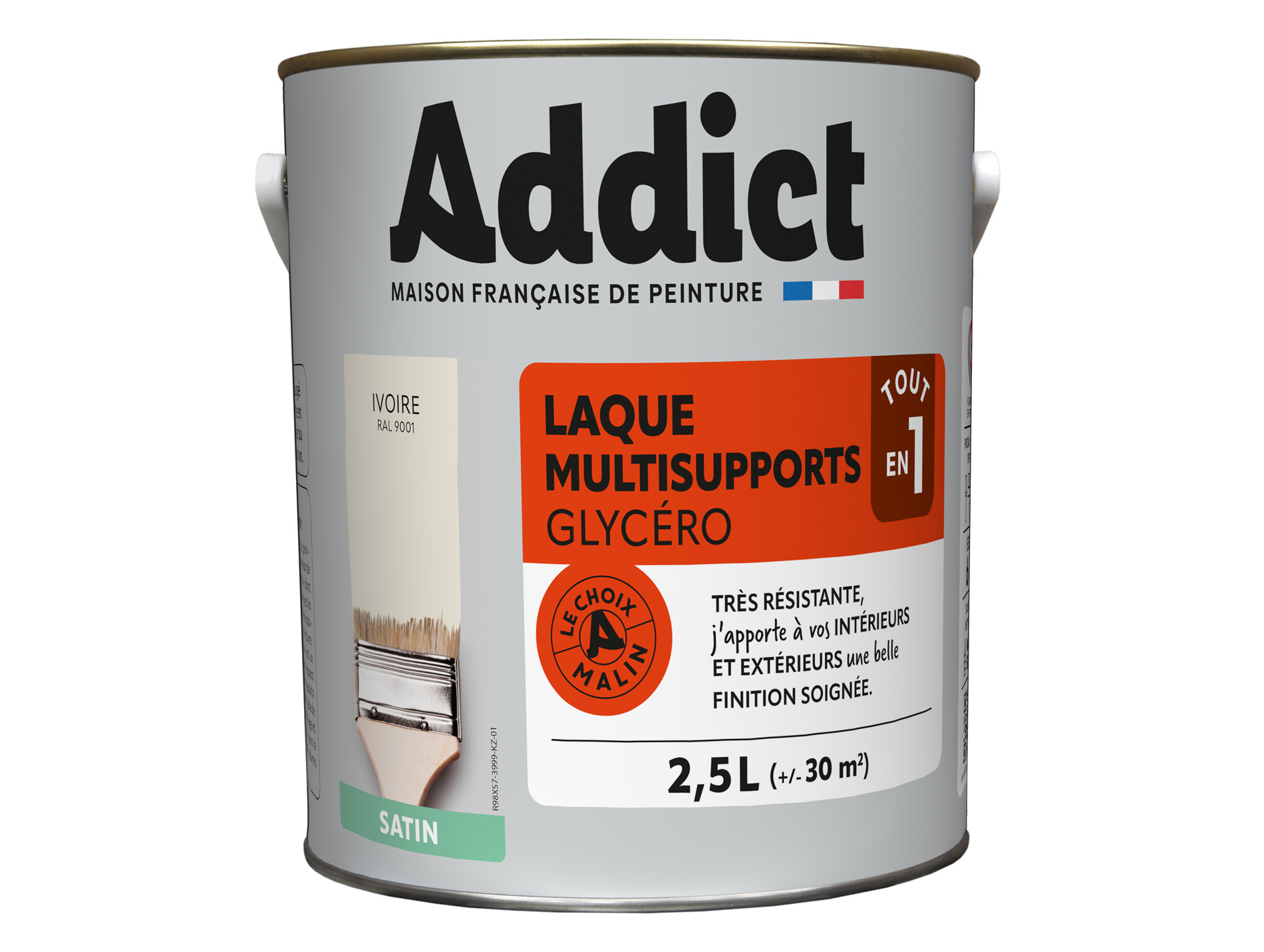 Peinture ADDICT pièces humides ivoire 2.5L