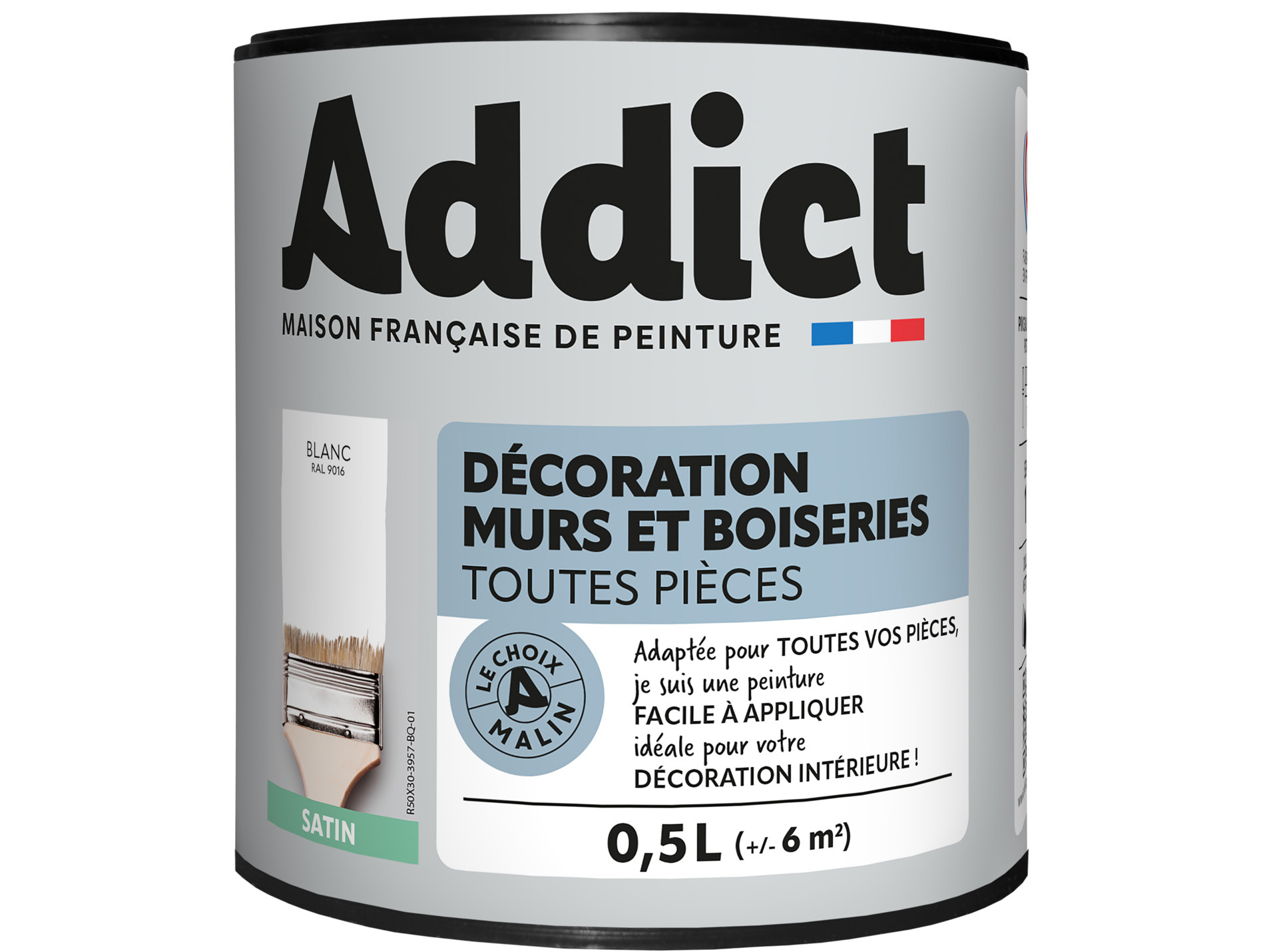 Peinture ADDICT pièces humides blanc 0.5L