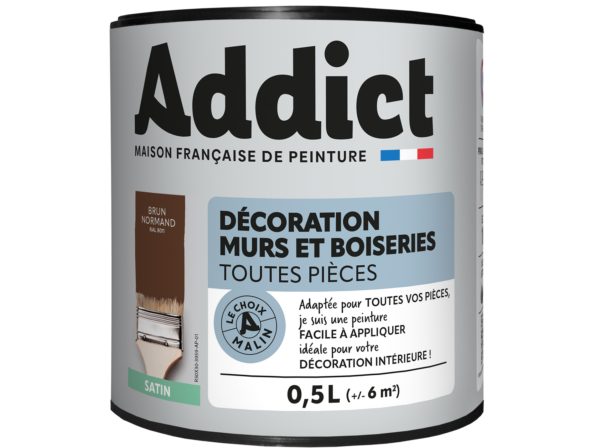 Peinture ADDICT pièces humides brun normand 0.5L