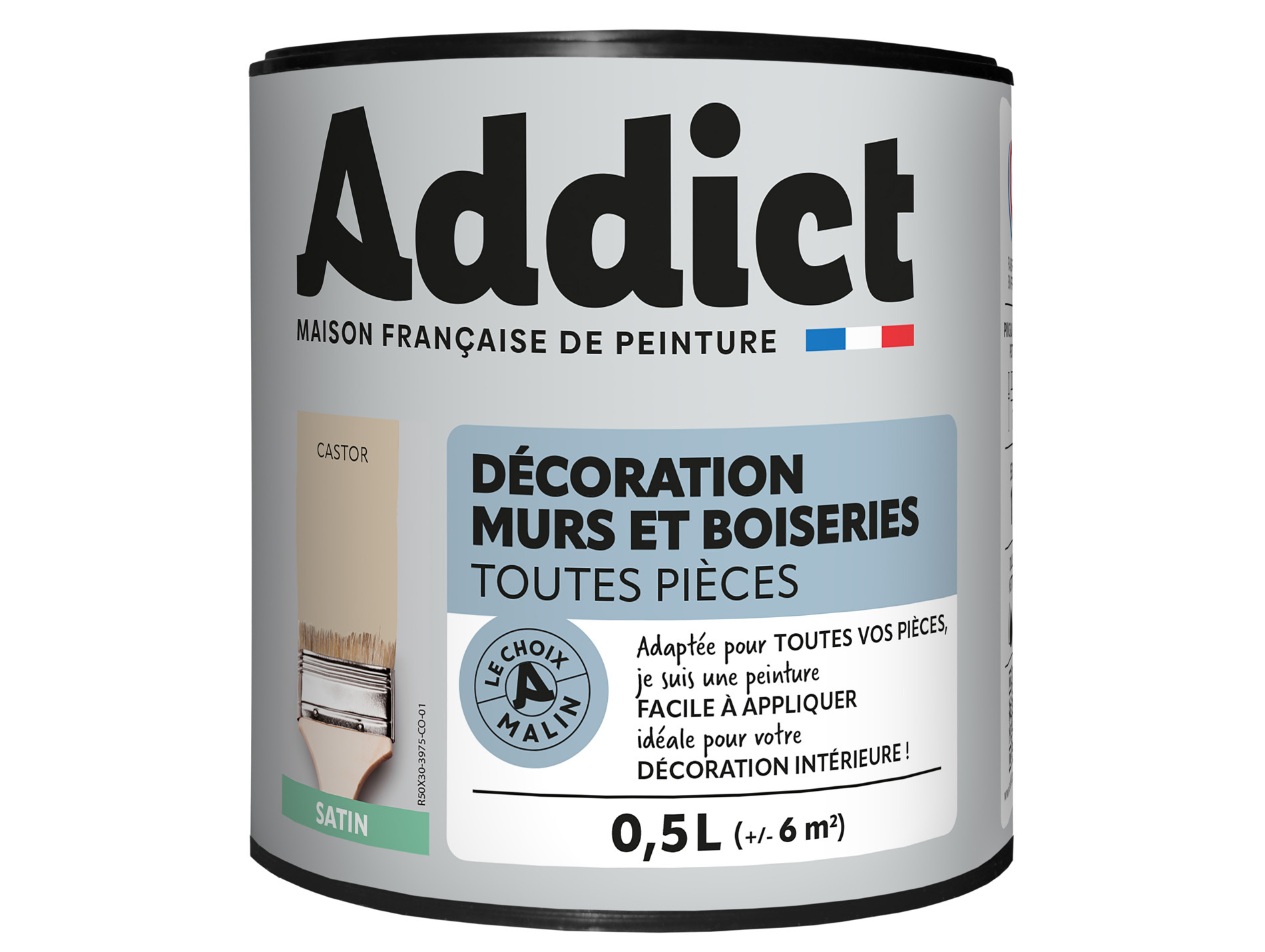 Peinture ADDICT pièces humides castor 0.5L