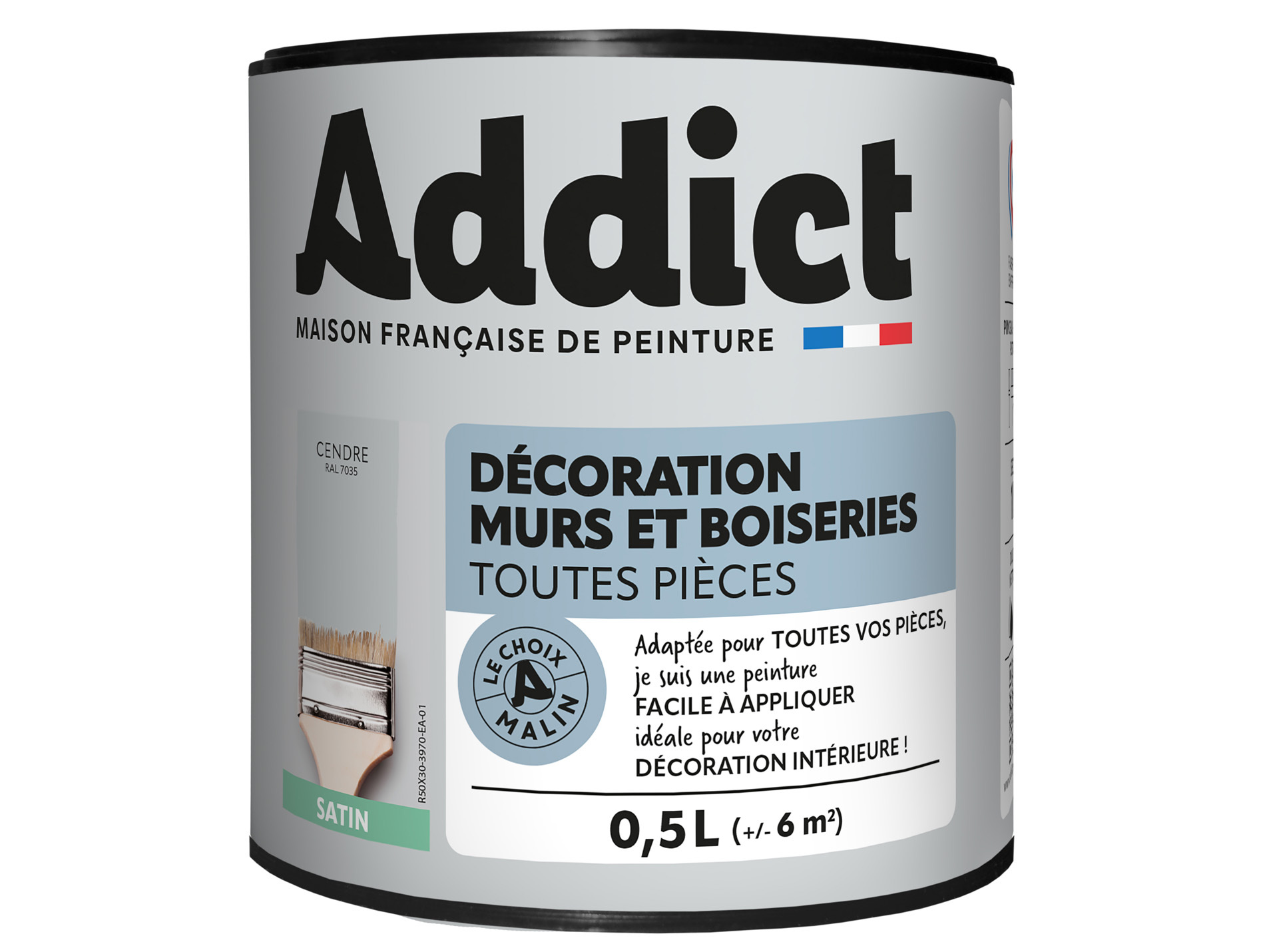 Peinture ADDICT pièces humides cendre 0.5L