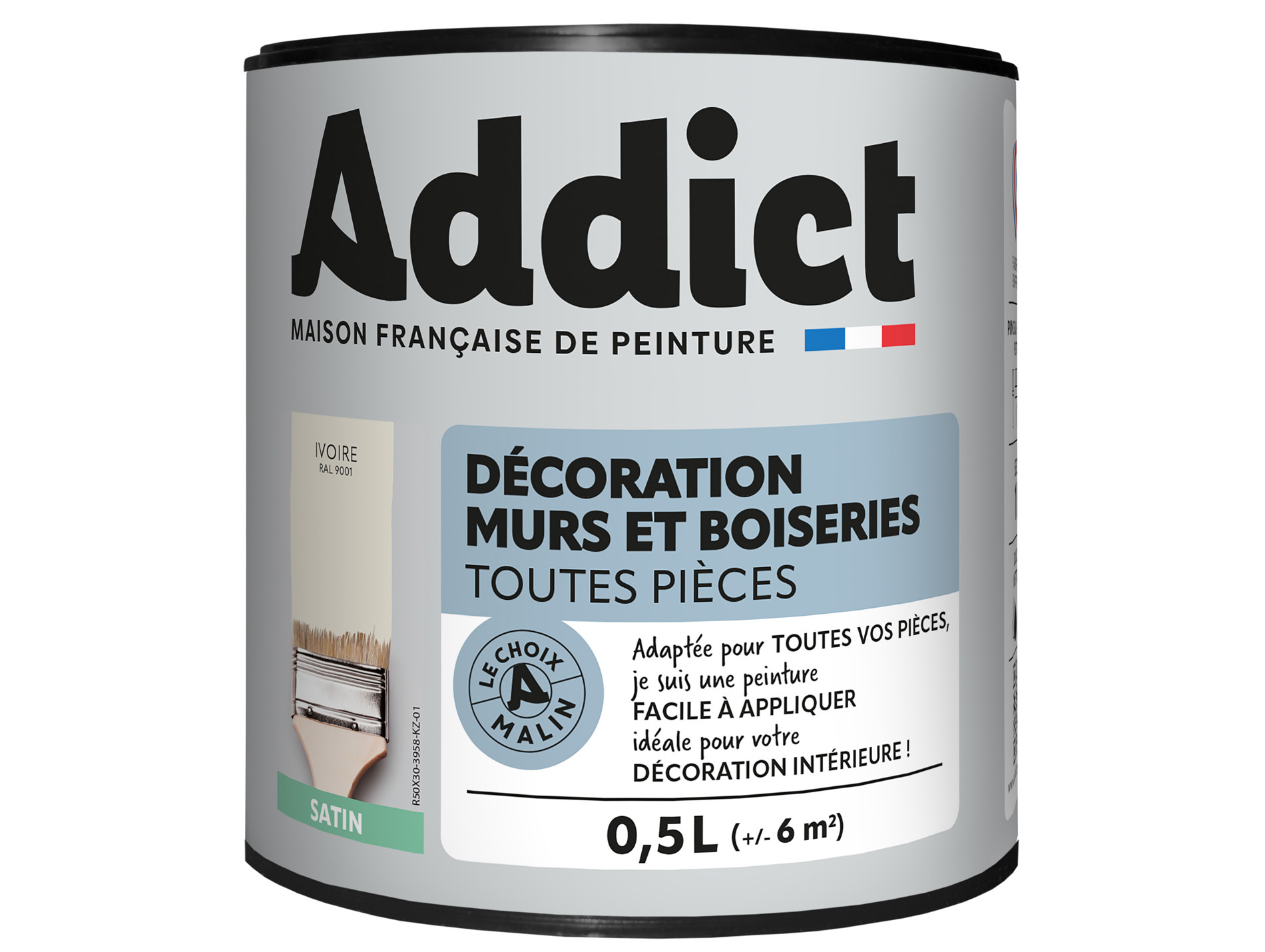 Peinture ADDICT pièces humides ivoire 0.5L