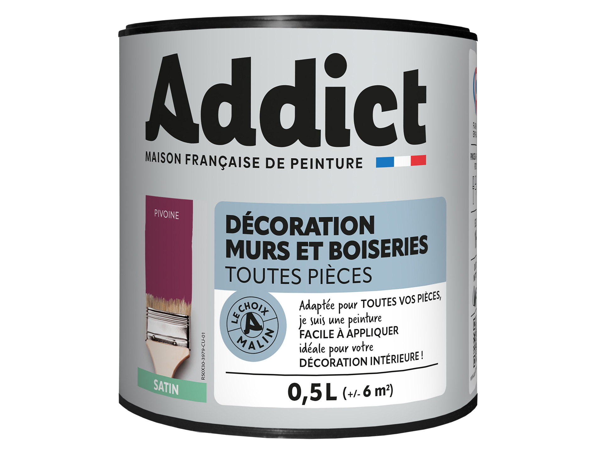 Peinture ADDICT pièces humides pivoine 0.5L