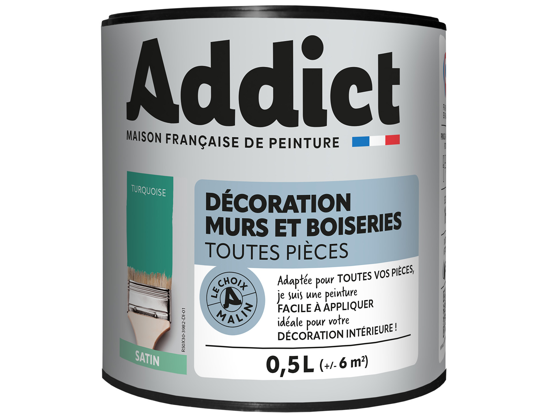 Peinture ADDICT pièces humides turquoise 0.5L