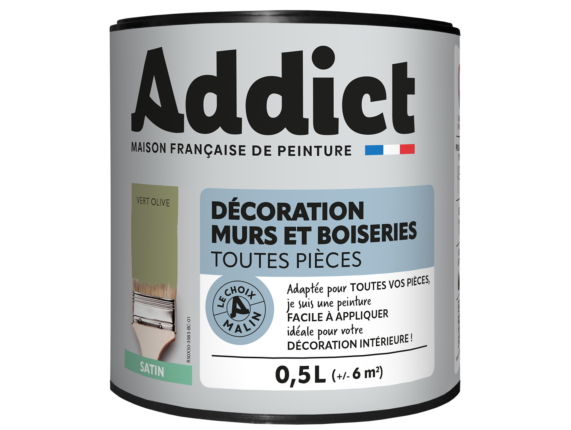 Peinture ADDICT pièces humides vert olive 0.5L