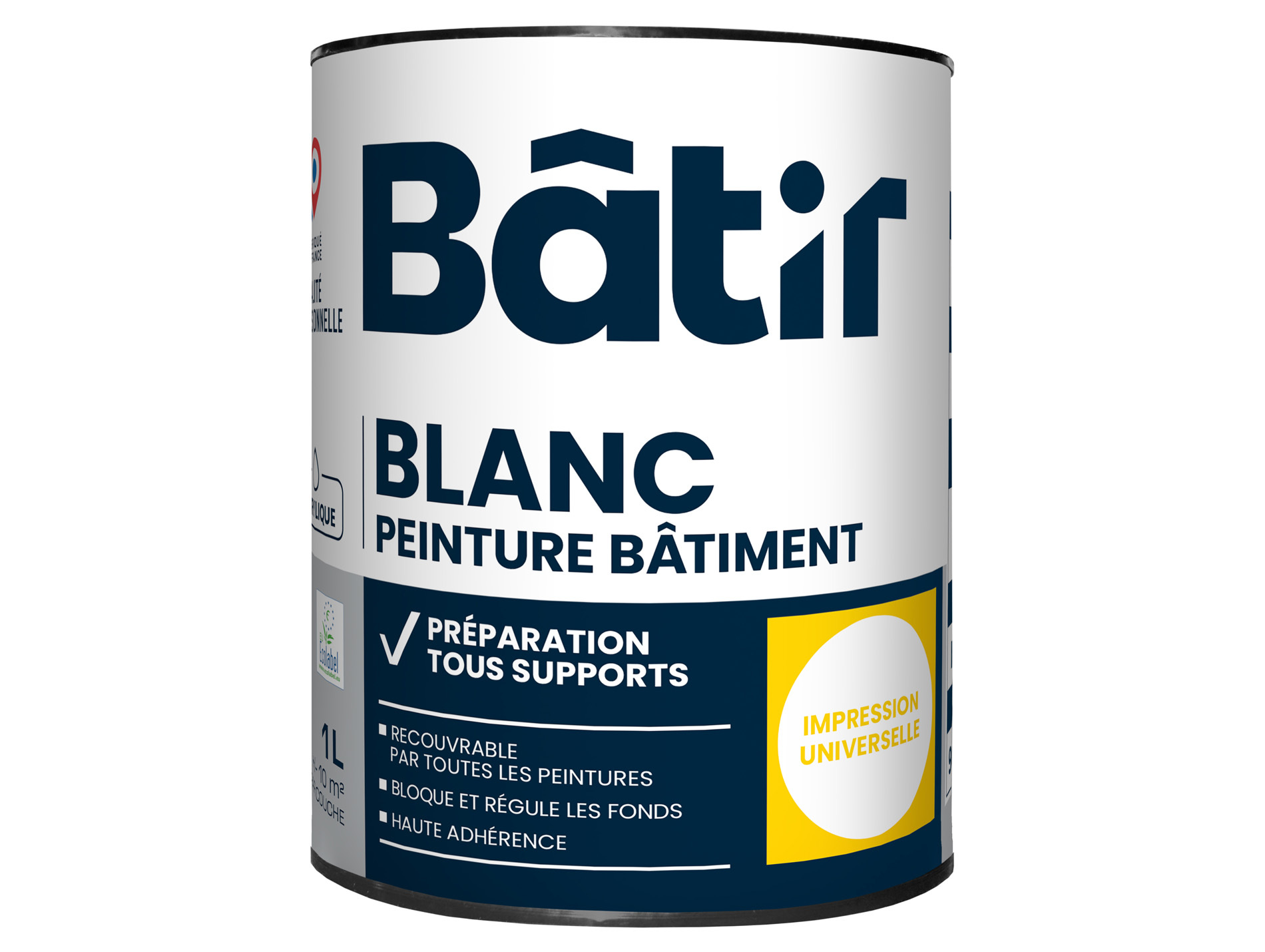 Peinture intérieure BATIR universelle blanc impression 1L