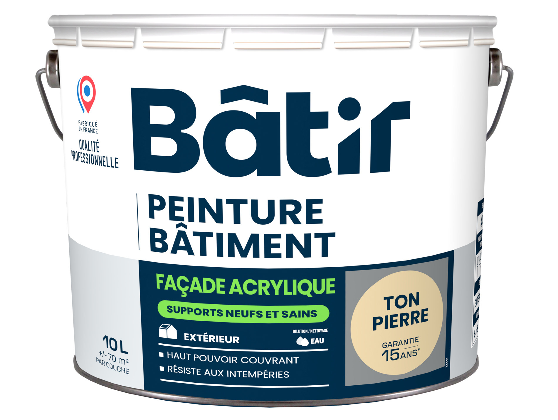 Peinture extérieure BATIR Façade acryl ton pierre 10l
