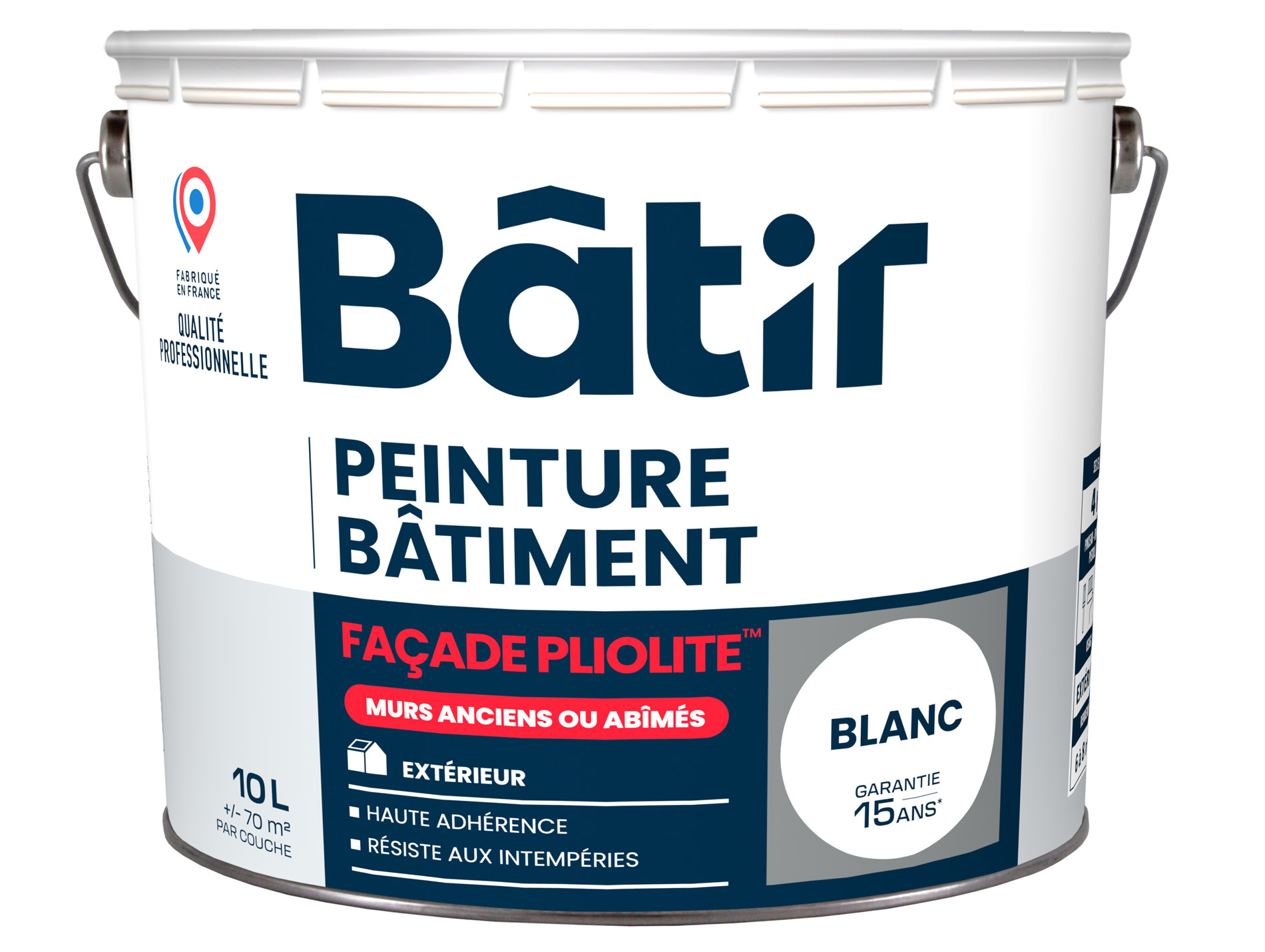 Peinture extérieure BATIR Façade Plio blanc 10l