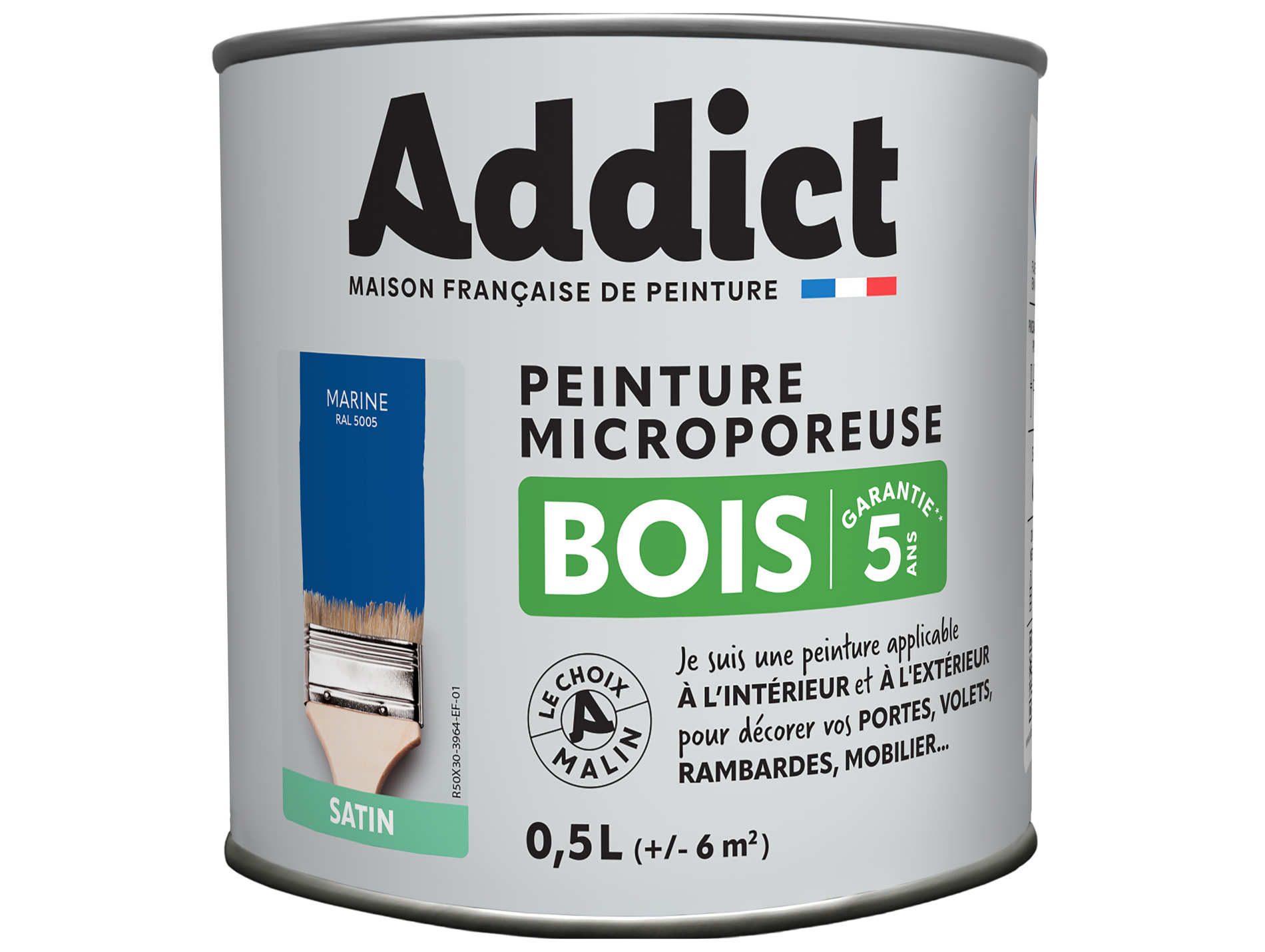 Peinture extérieure ADDICT Bois satiné marine 0.5L