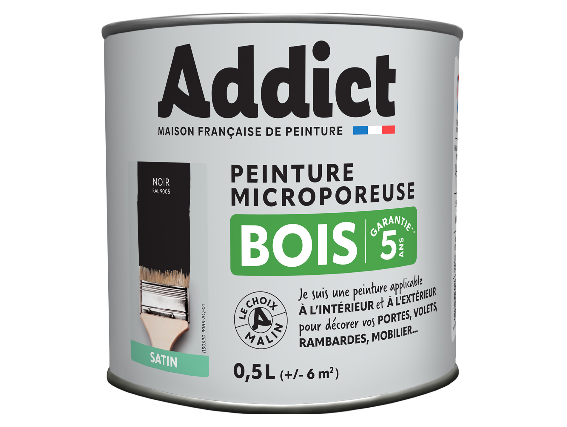 Peinture extérieure ADDICT Bois satiné noir 0.5L