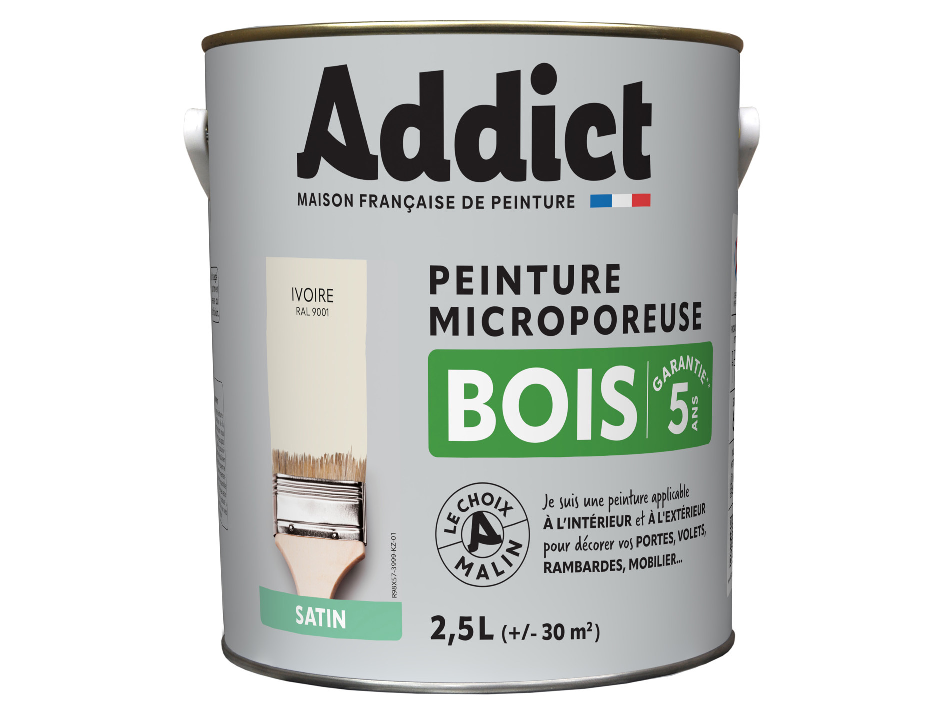 Peinture extérieure ADDICT Bois satiné ivoire 2.5L