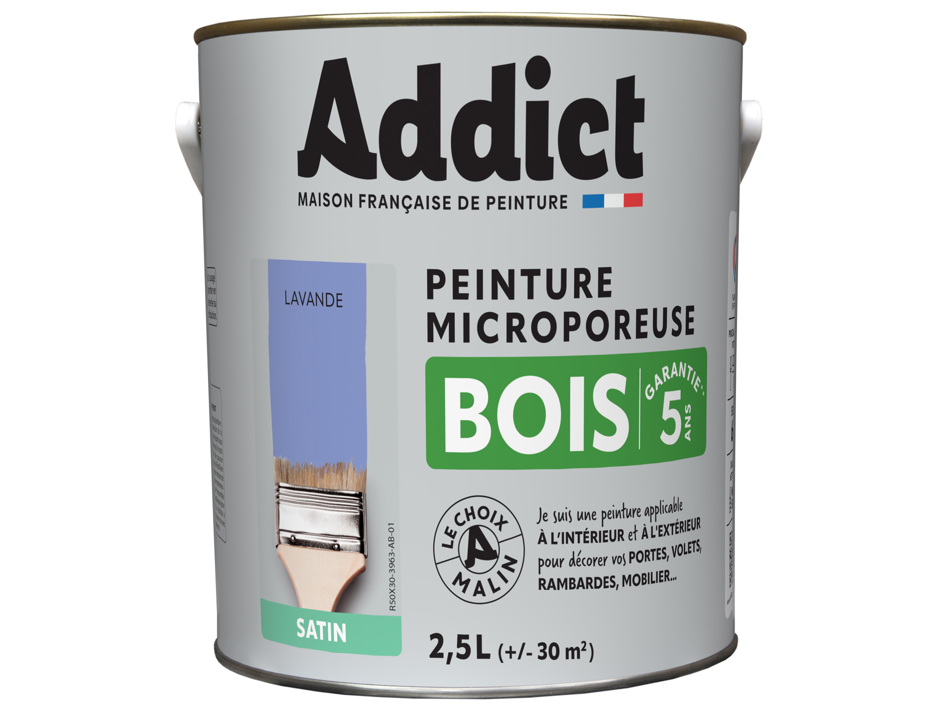 Peinture extérieure ADDICT Bois satiné lavande 2.5L