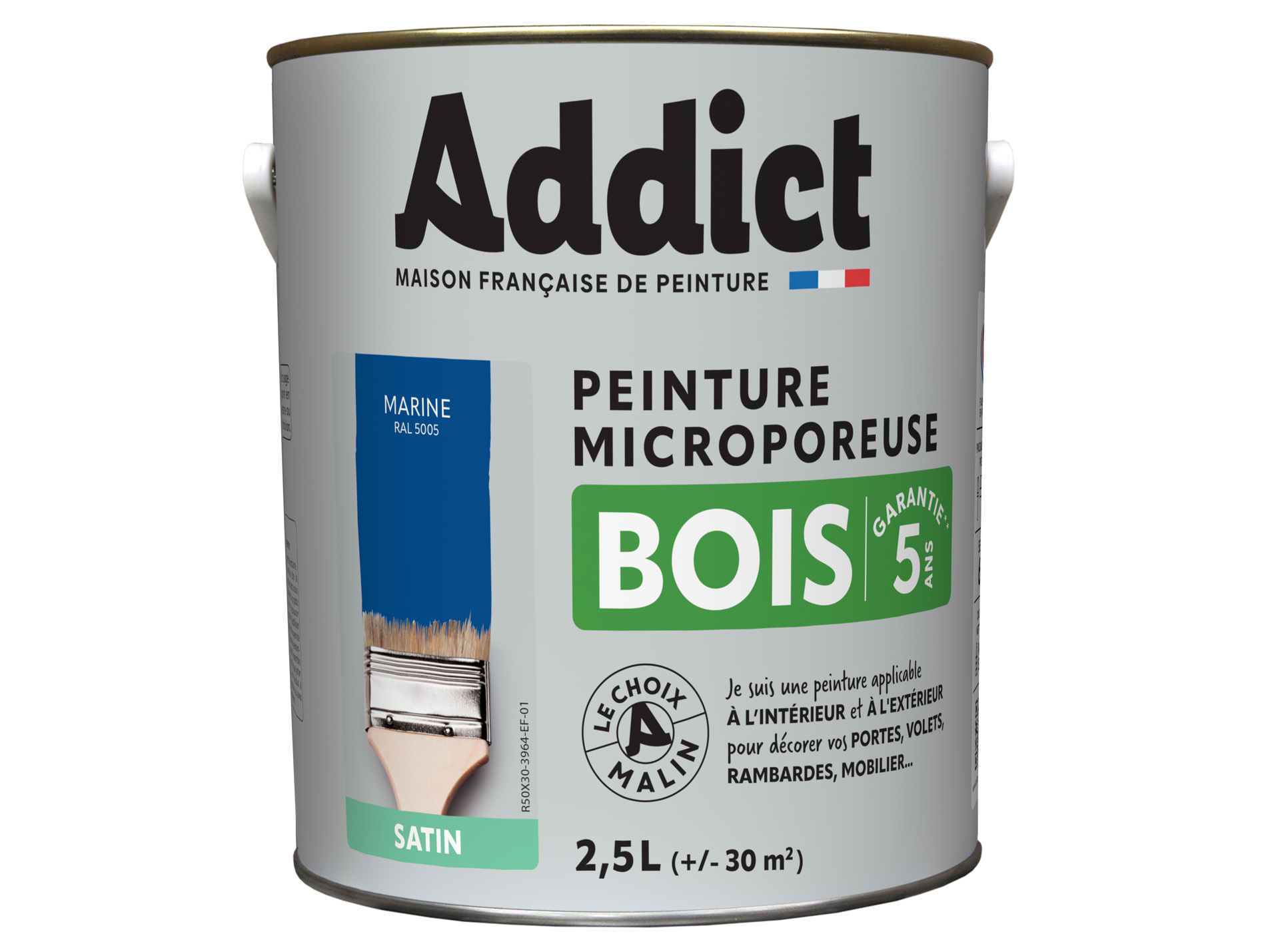 Peinture extérieure ADDICT Bois satiné marine 2.5L