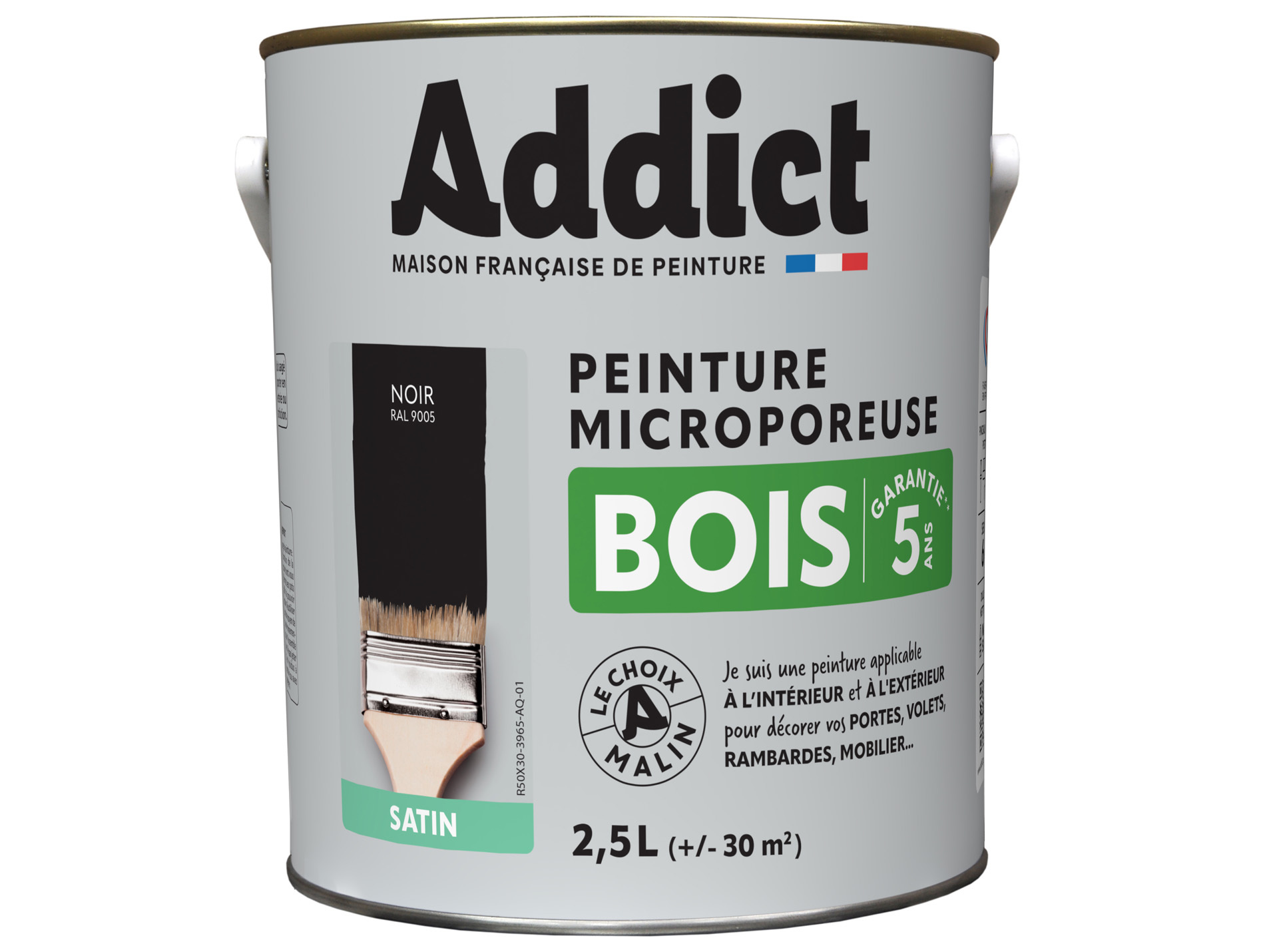 Peinture extérieure ADDICT Bois satiné noir 2.5L