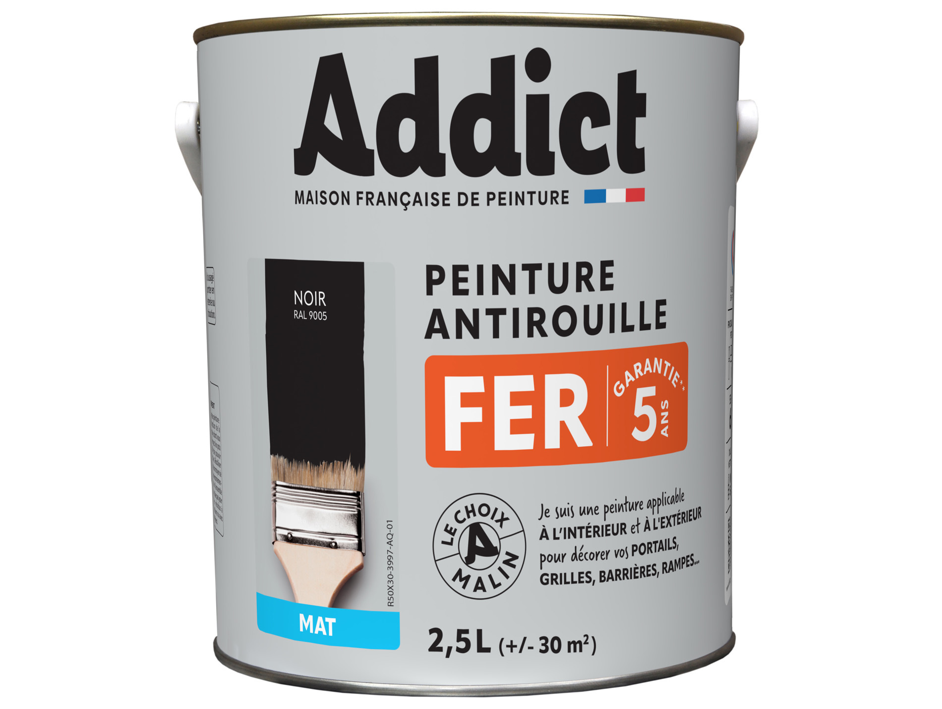 Peinture ADDICT Fer mat noir 2.5L