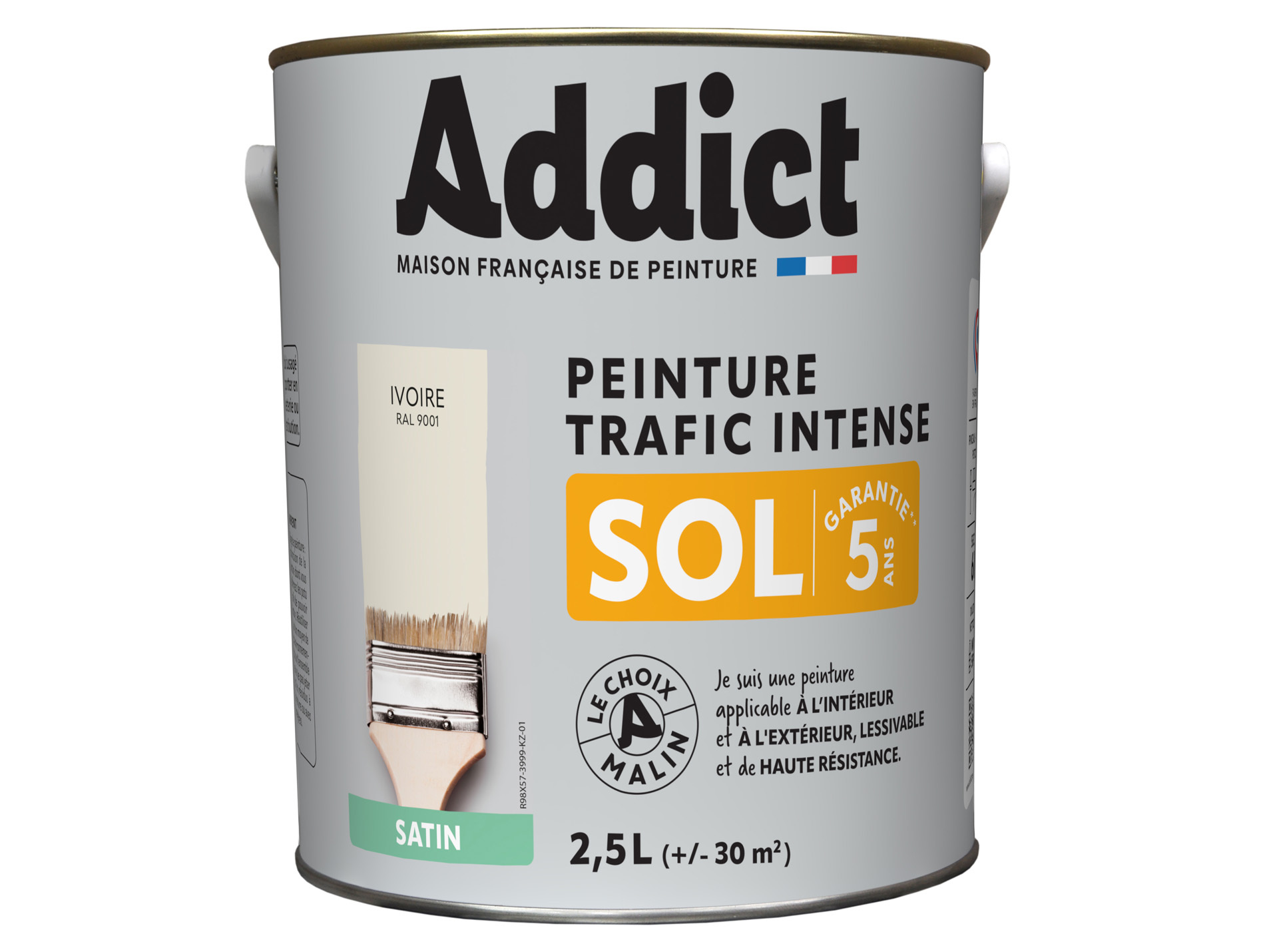 Peinture extérieure ADDICT Sol satiné ivoire 2.5L