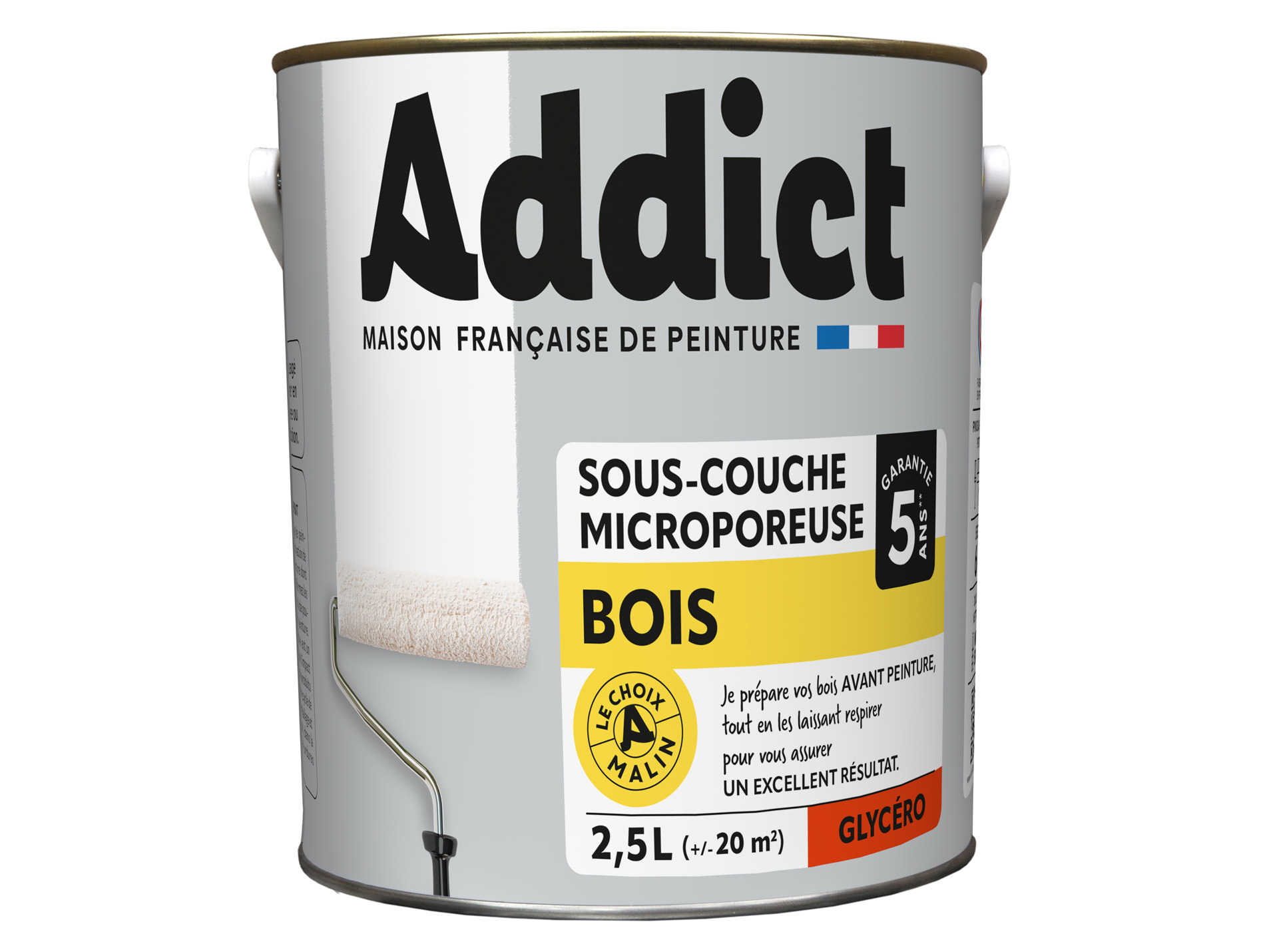 Peinture intérieure ADDICT bois blanc sous-couche 2.5L