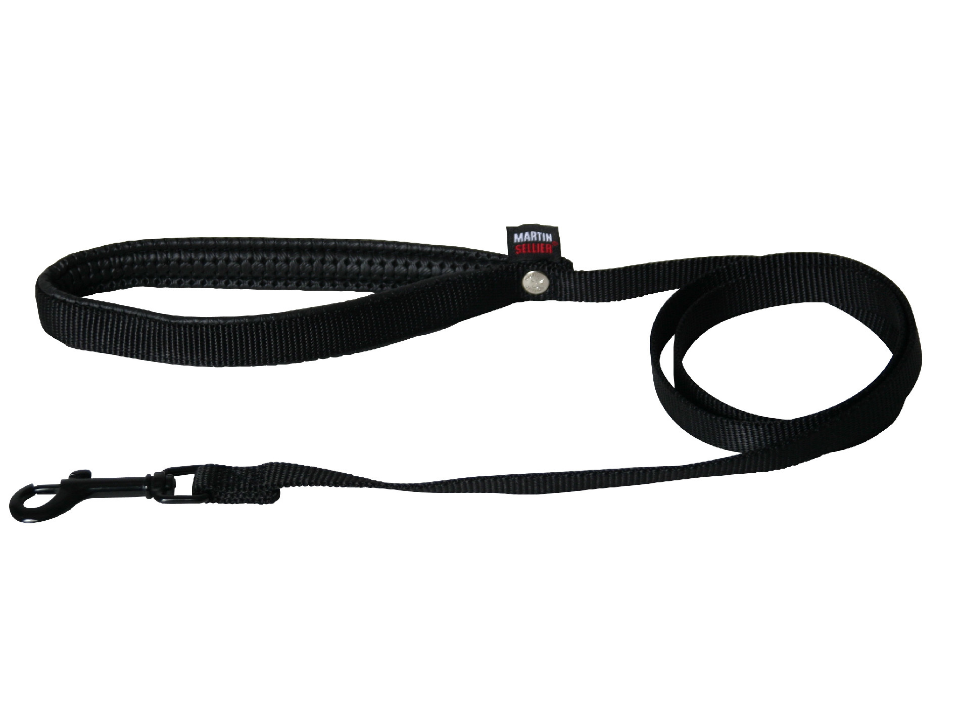 Laisse nylon simple épaisseur MARTIN SELLIER L.1,2m noir