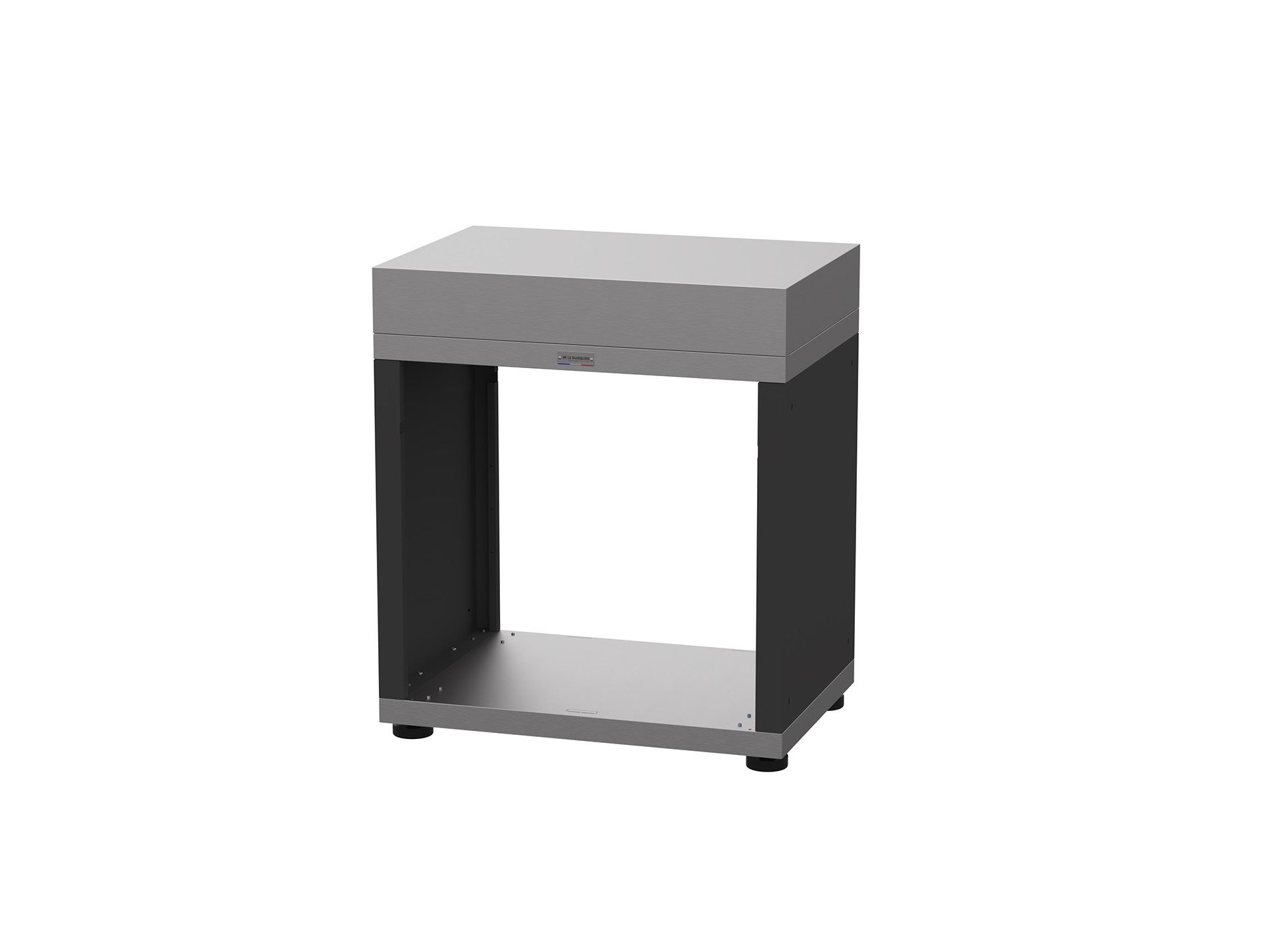 Meuble ouvert cuisine extérieure LE MARQUIER duo noir, inox