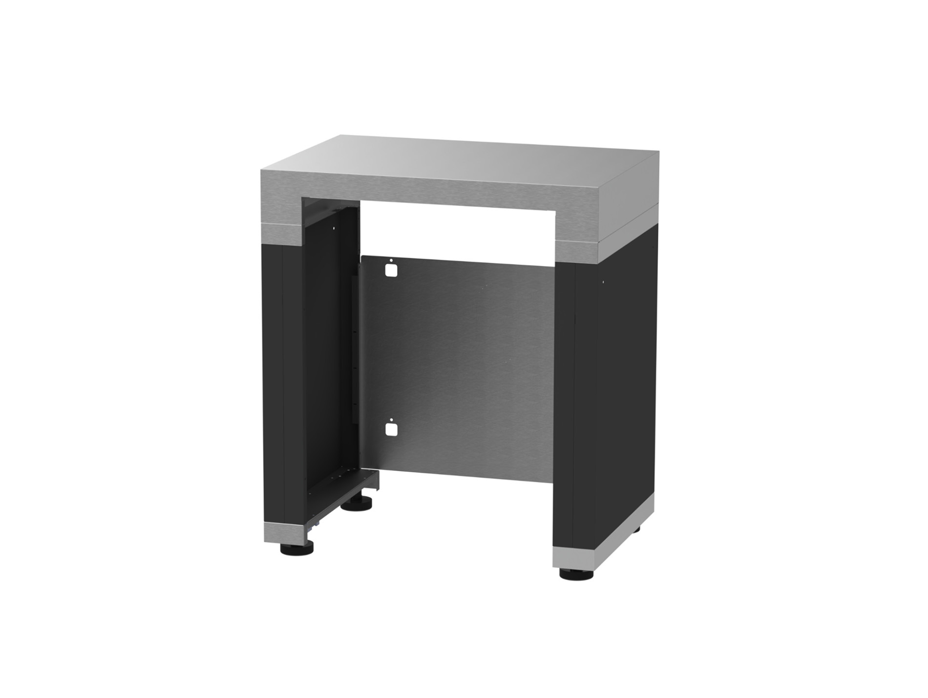 Meuble frigo cuisine extérieure LE MARQUIER duo noir, inox