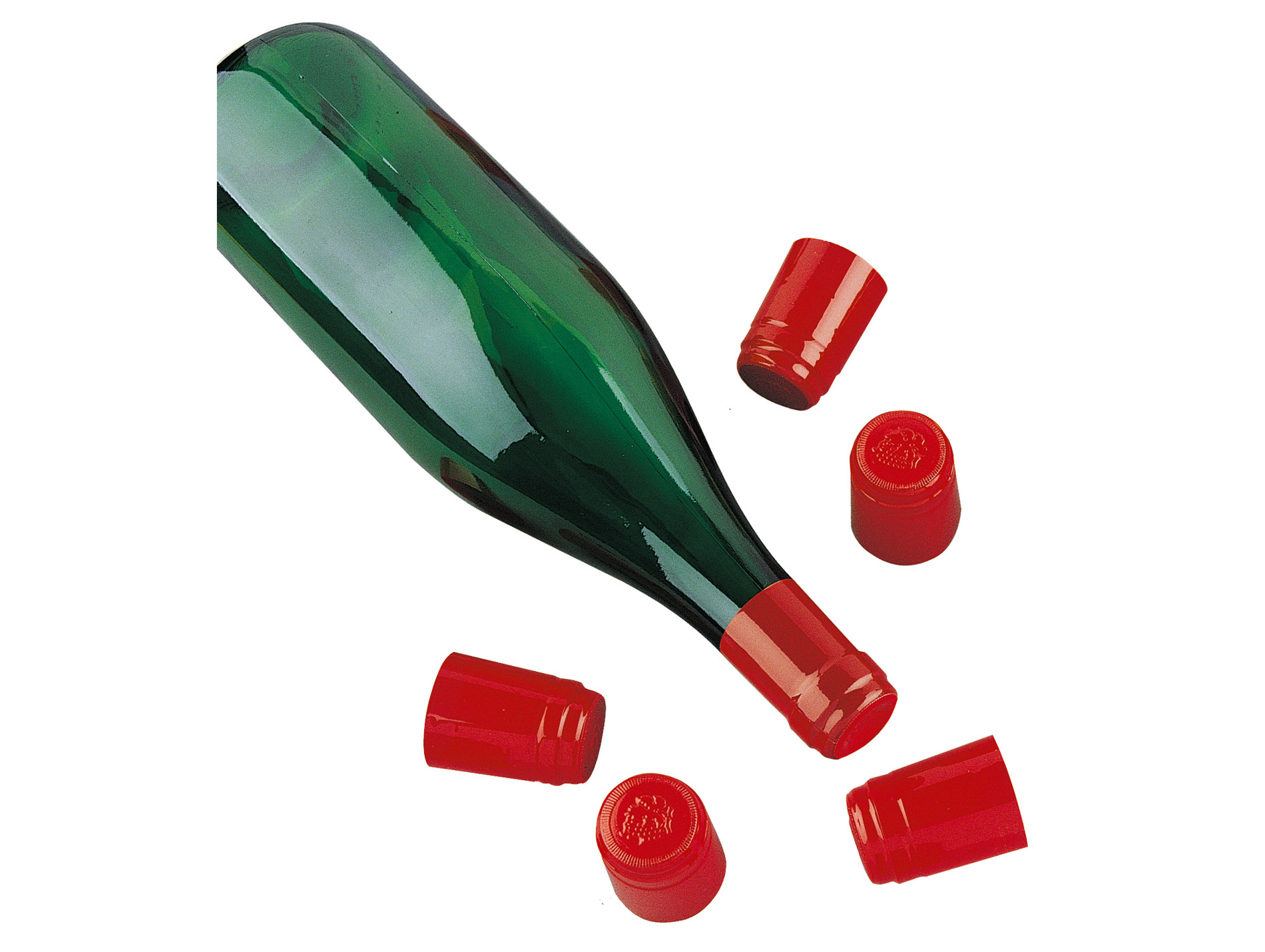 Capsules PVC rétractables x50 rouge