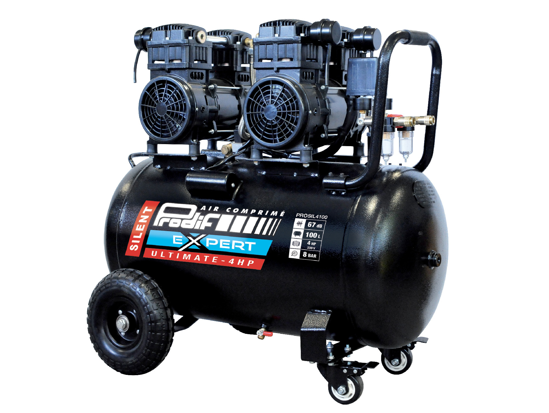 Compresseur silencieux 100L 4HP PROSIL4100