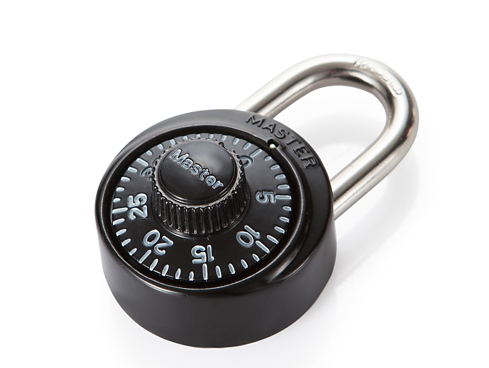 Cadenas à combinaison fixe préréglée MASTER LOCK Ø6mm l.3,8cm