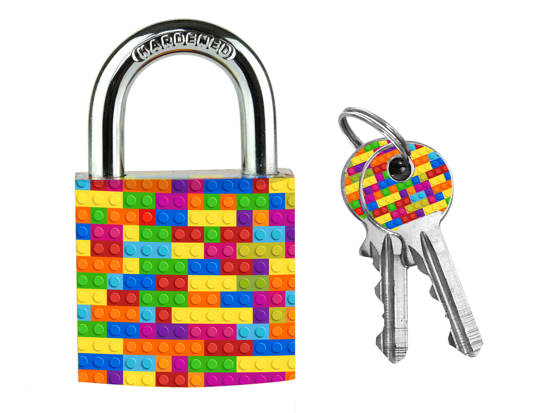 Cadenas à clé MASTER LOCK Imprimé Ø5mm l.3cm