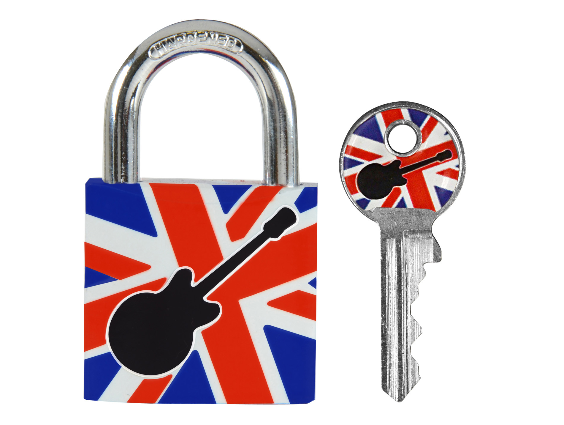 Cadenas à clé MASTER LOCK Imprimé guitare Ø5mm l.3cm