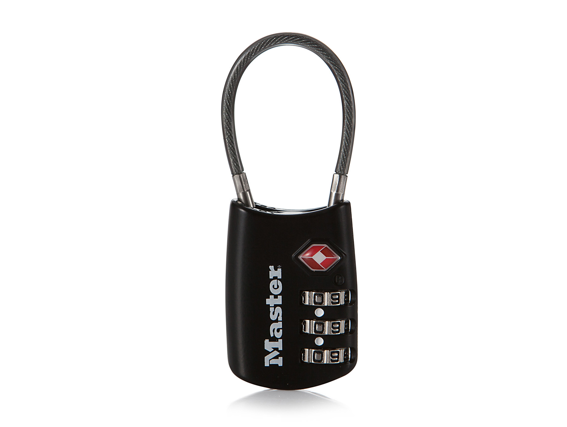 Cadenas à combinaison pour bagages MASTER LOCK Ø3mm l.3cm