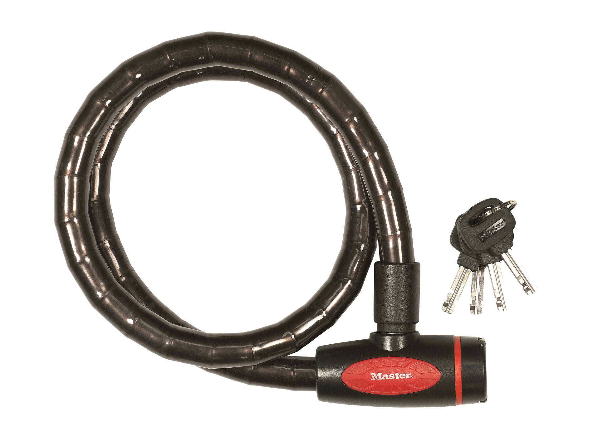 Antivol câble articulé à clé MASTER LOCK Ø18mm L.1m